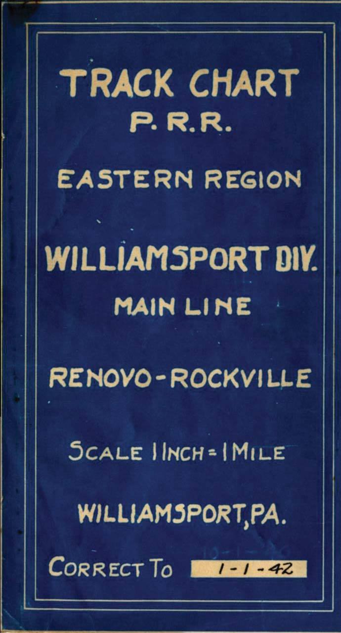 Pennsylvania RR 1942 Williamsport Div. Main Line Track Chart PDF Pages on DVD