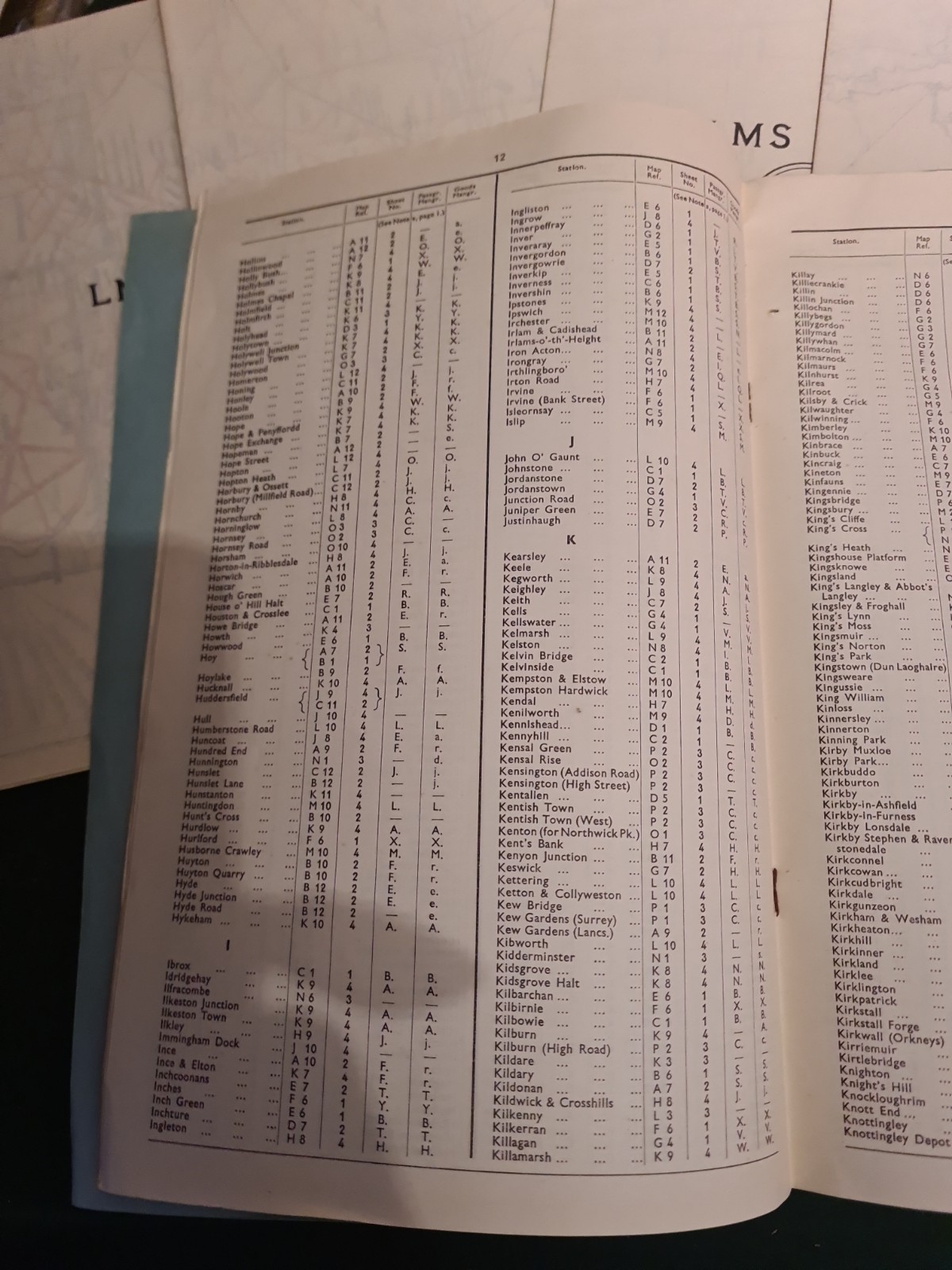 1939 List of Stations & Map (x4) of the LMS Londond Midland Scotland
