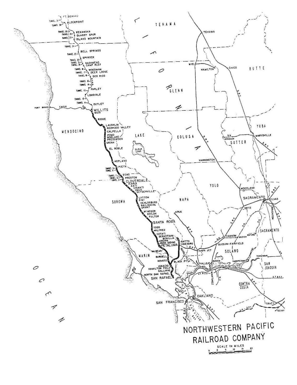 Northwestern Pacific RR 1973 San Rafael to Willits SPINS PDF Pages on DVD