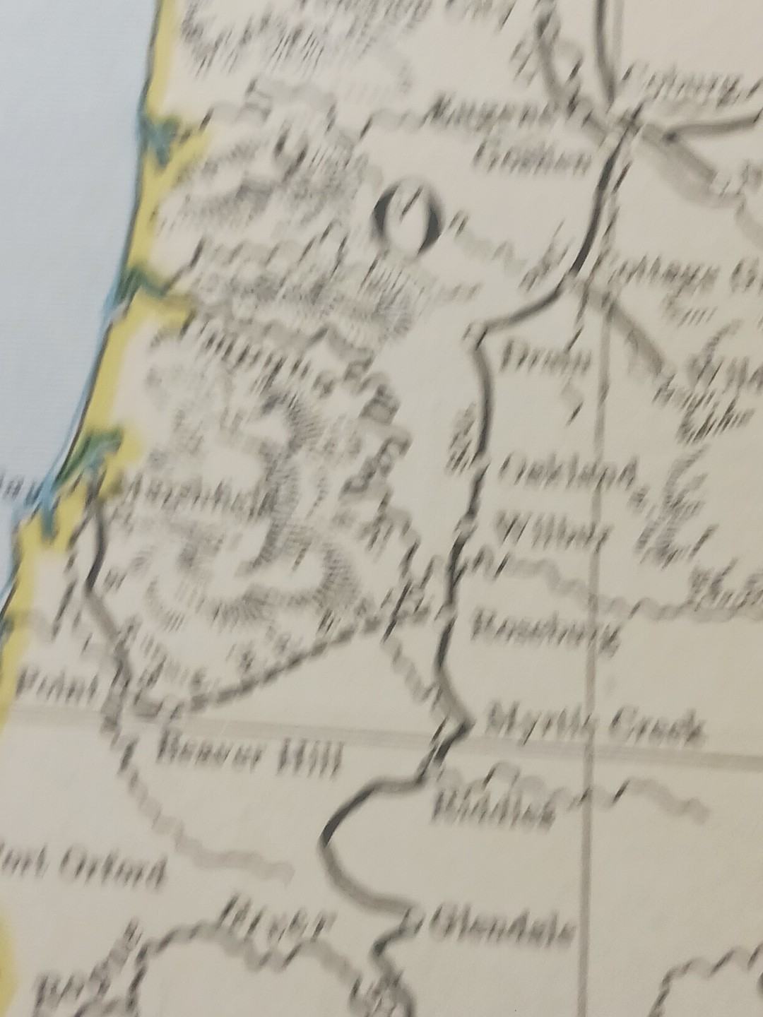 ~1904 Antique Railroad Map WASHINGTON OREGON All railway Routes Depots 11×9″