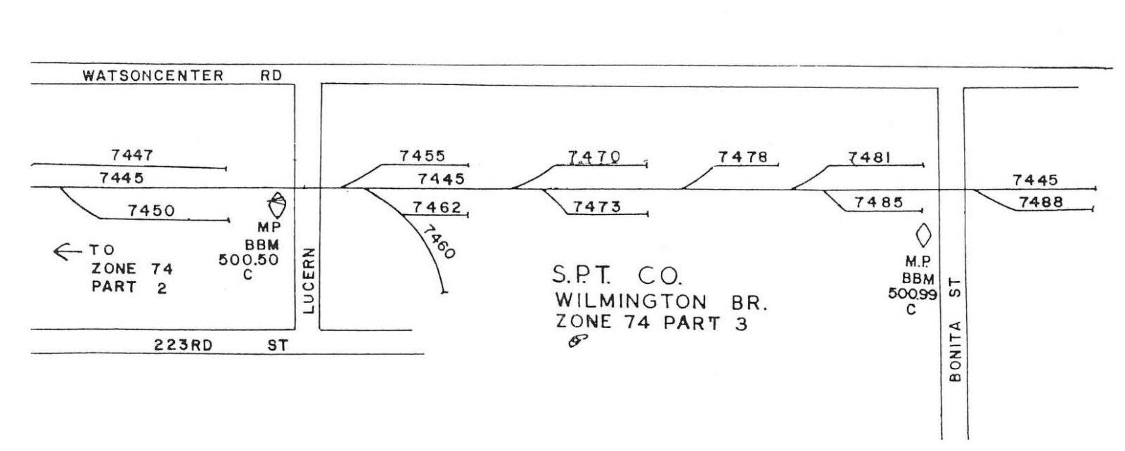 Southern Pacific RR 1982 Wilmington Branch SPINS Z 30-32 70-78 PDF Pages on DVD