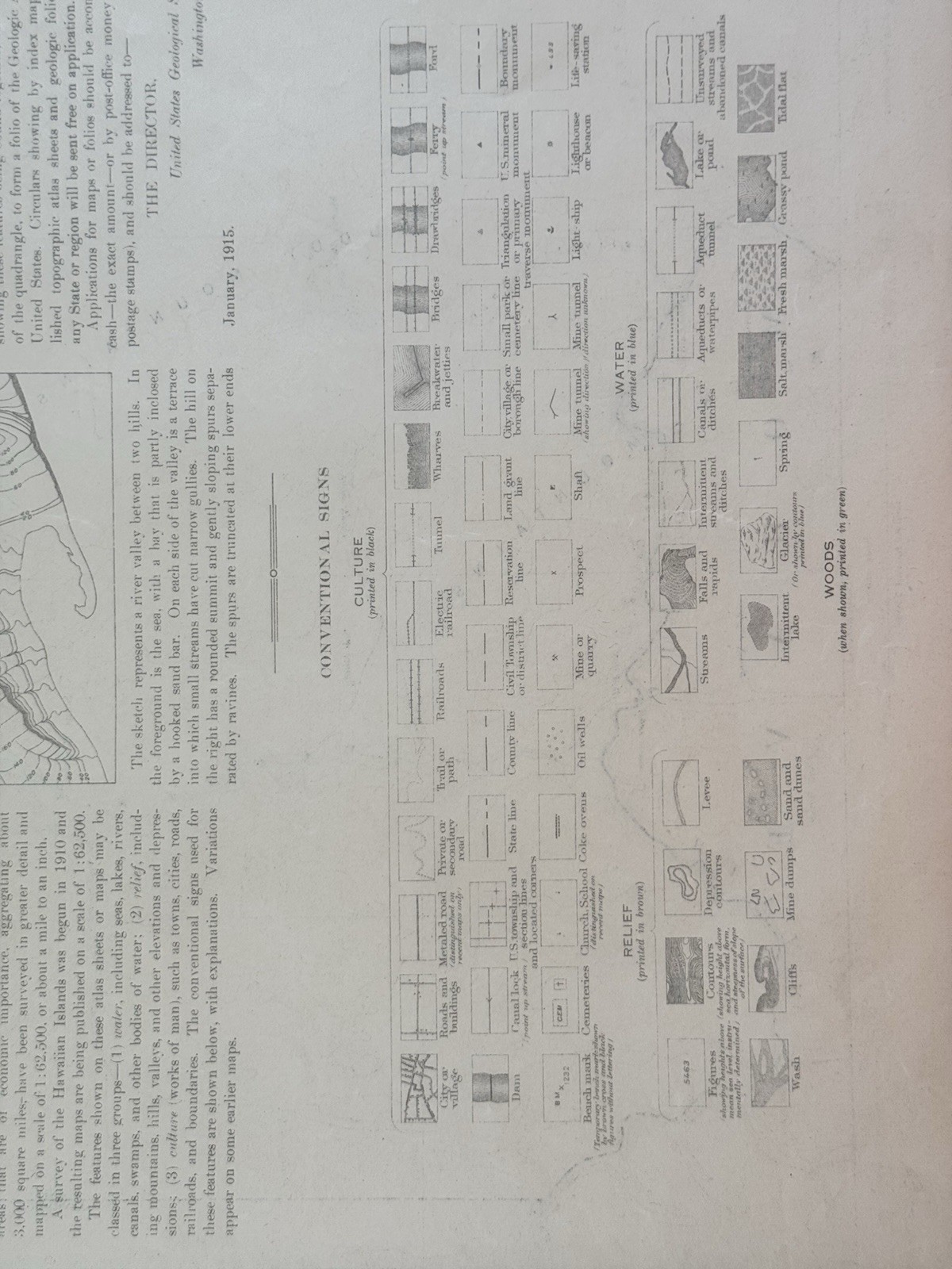 St Thomas Nevada Printed 1916 US Geological Survey Topographic Map 20 X 16 1/2