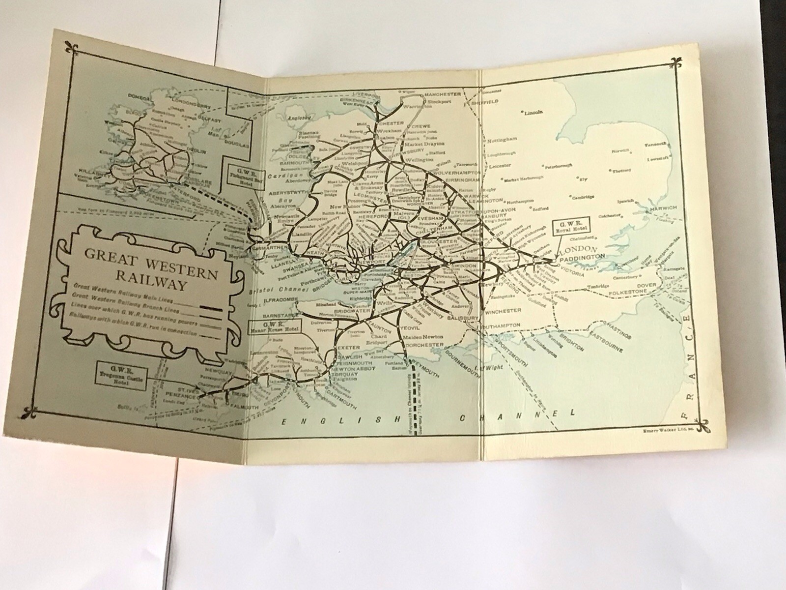 Map Of The Great Western Railway c. Late 1920’s