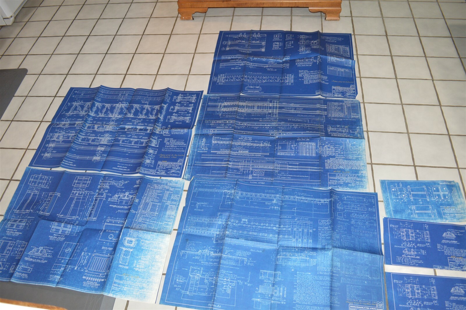 1943-1944 Milwaukee Road Railroad Fairbanks track scale blueprints etc