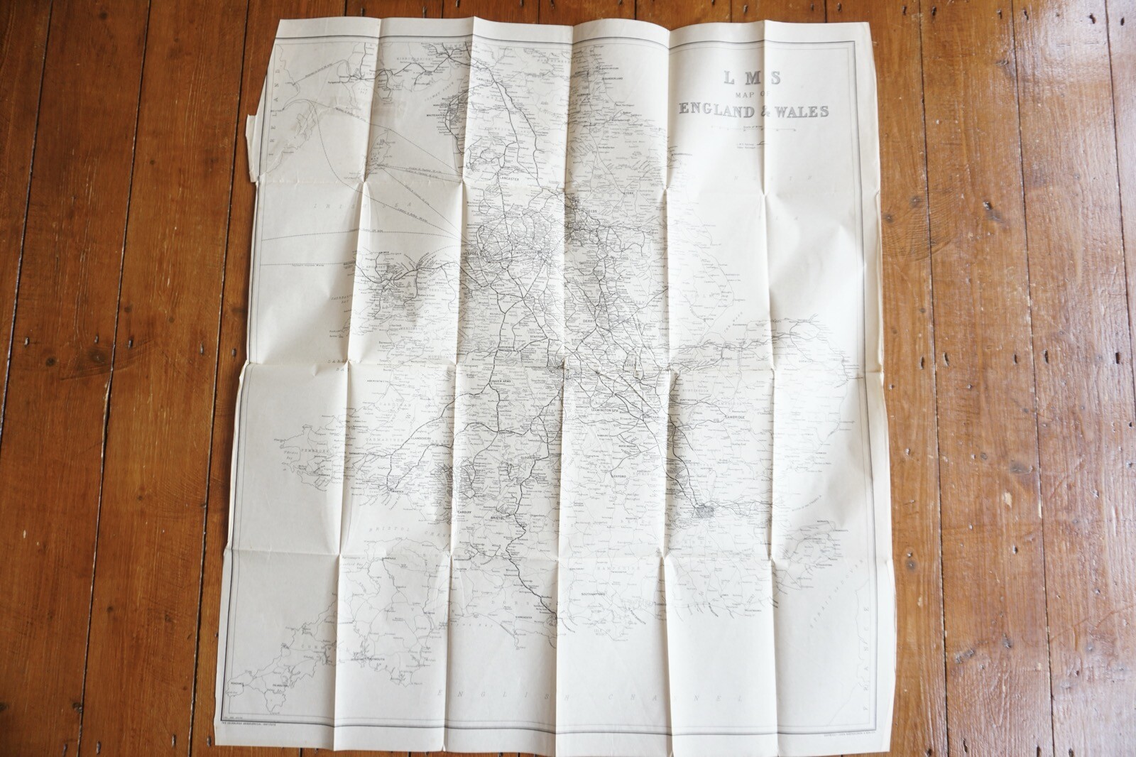 1928 LMS London Midland Scottish Railway Map