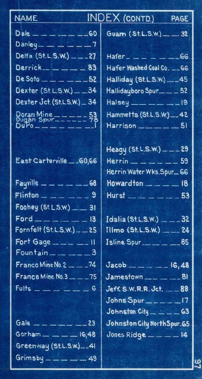 Missouri Pacific 1931 Illinois Division Condensed Track Profile PDF Pages on DVD
