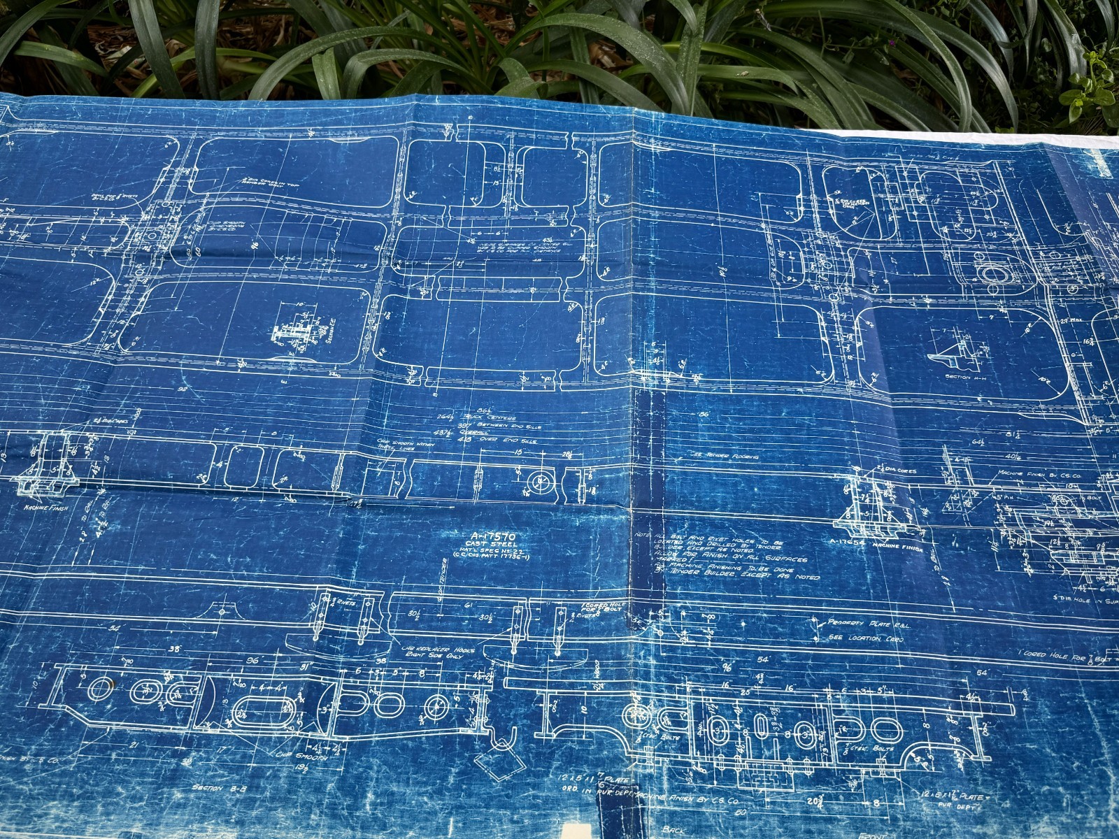 BLUEPRINT 1930 BALTIMORE OHIO RAILROAD Co Original Train Tender Tank 72 X 30″