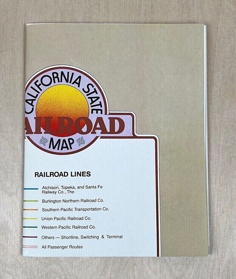1982 Caltrans California State Railroad Map 36″ W x 46″ H