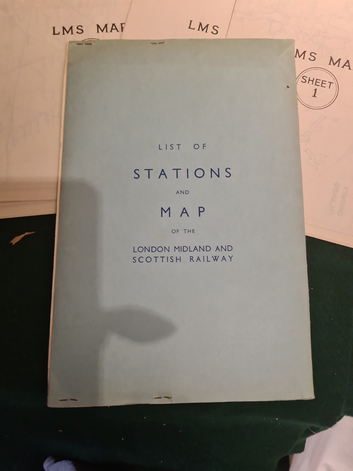 1939 List of Stations & Map (x4) of the LMS Londond Midland Scotland