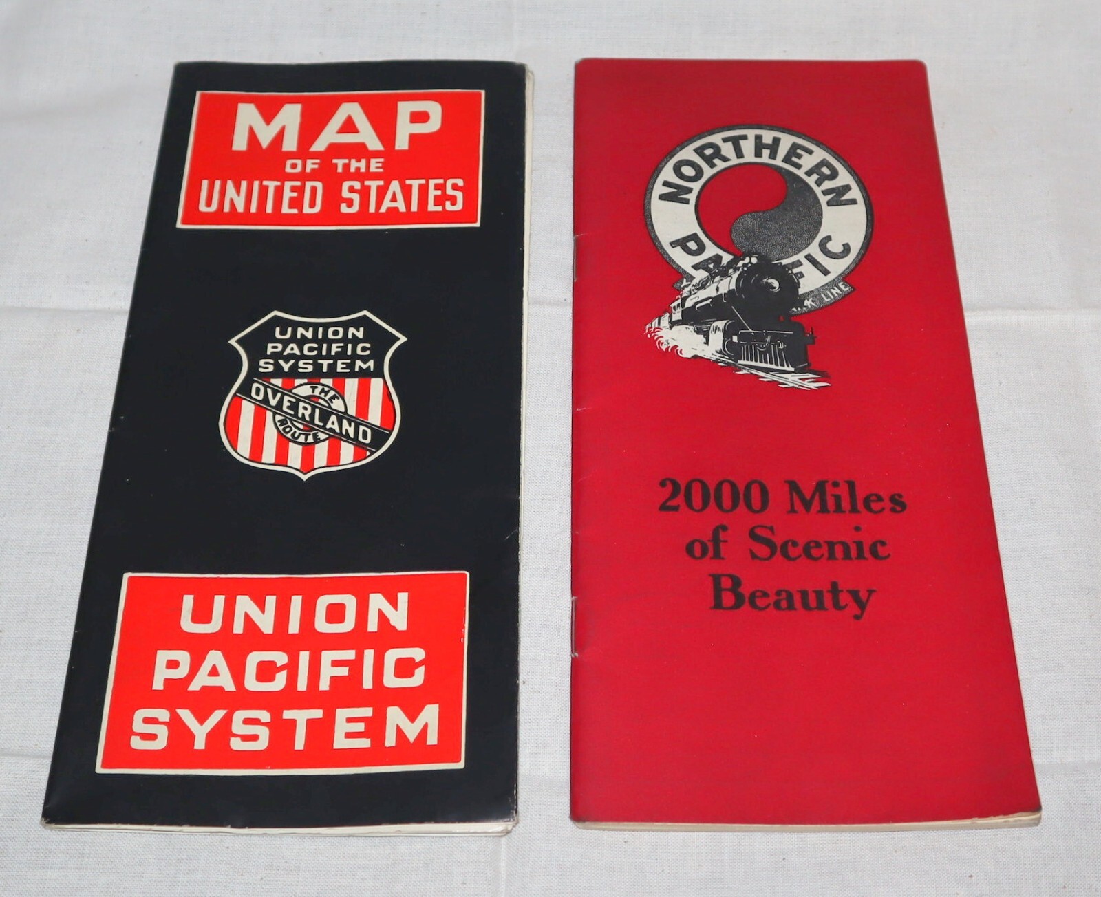Union/Northern Pacific System Maps | *1927/1929* Overland Route 2000 Miles Books