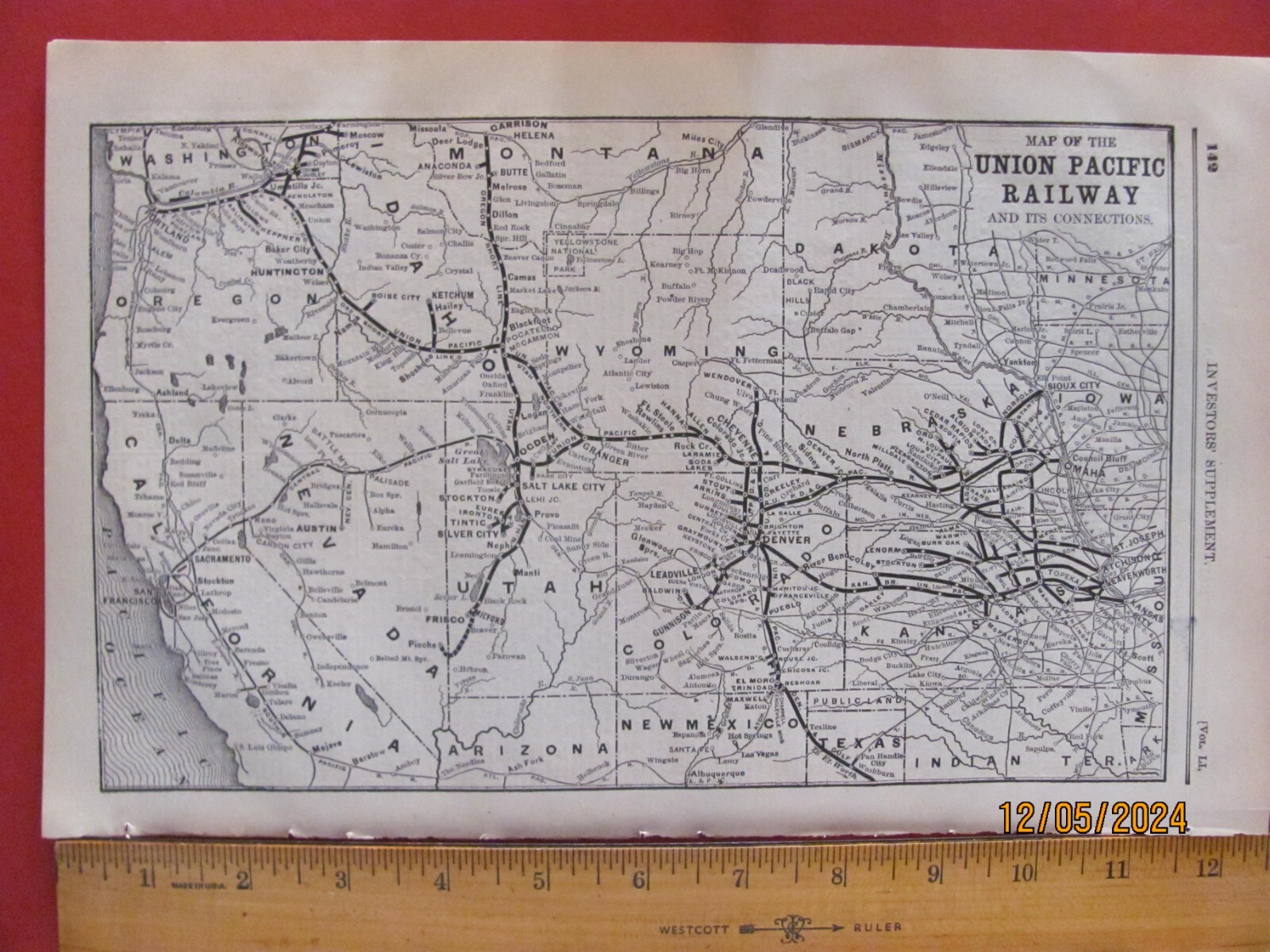 1890 UNION PACIFIC + CENTRAL PACIFIC RAILROAD ORIGINAL SYSTEM ROUTE MAPS