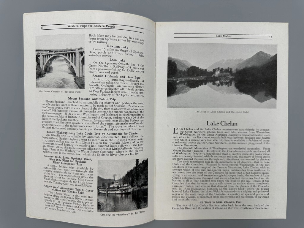 1910 GREAT NORTHERN RAILWAY Railroad WESTERN TRIPS Eastern People Advertising