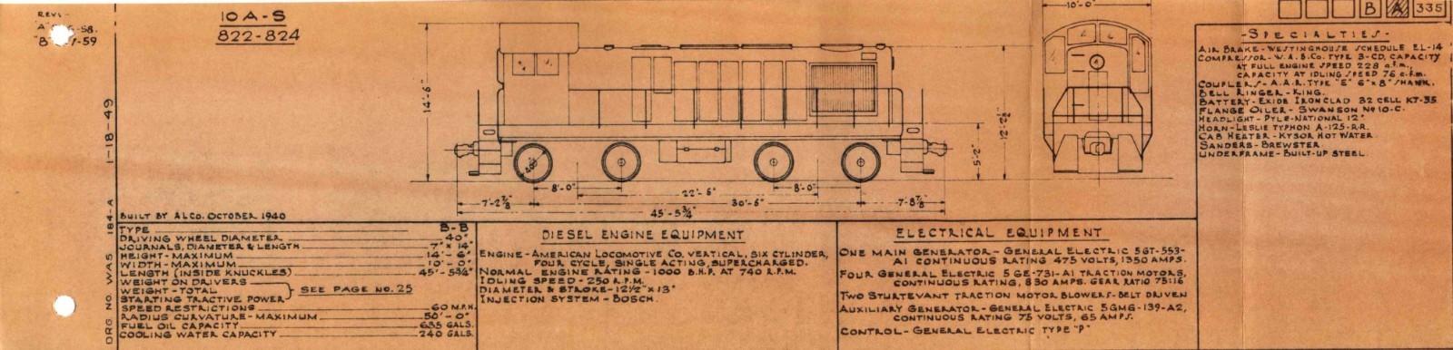 Milwaukee Road 1960 Electric and Diesel Diagrams & Data PDF Pages on DVD