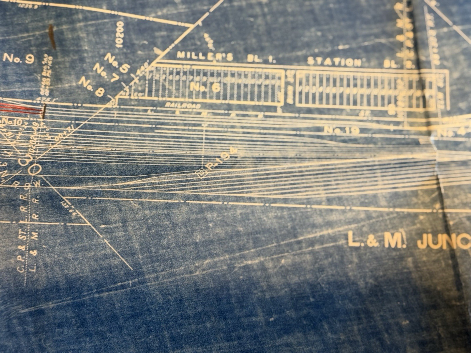 Chicago Peoria St. Louis Right of Way Track Map C P&St L RR 1919 Springfield Ill