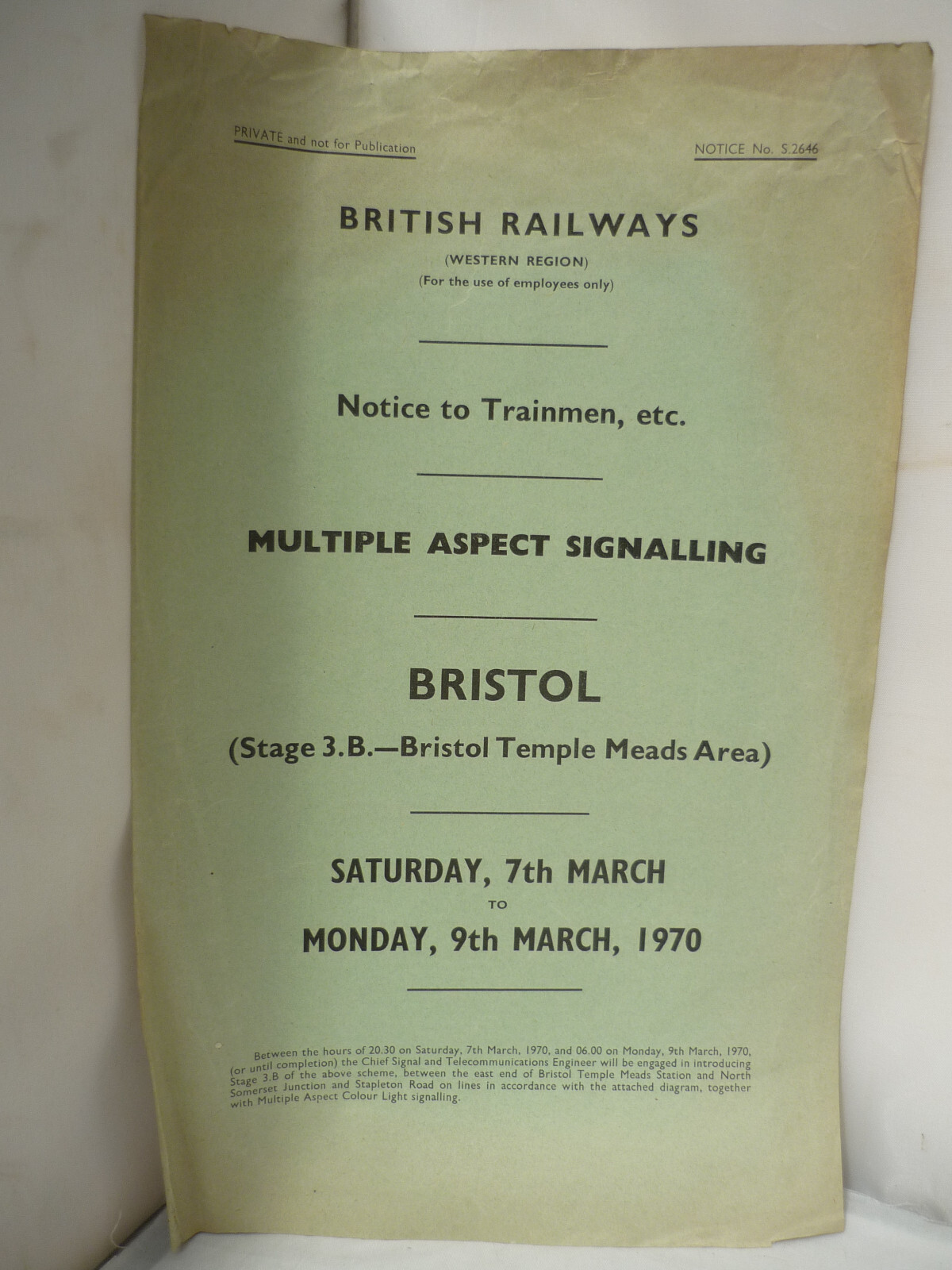 British Railways – Bristol – Multiple Aspect Signalling 1970 – Temple Meads Area