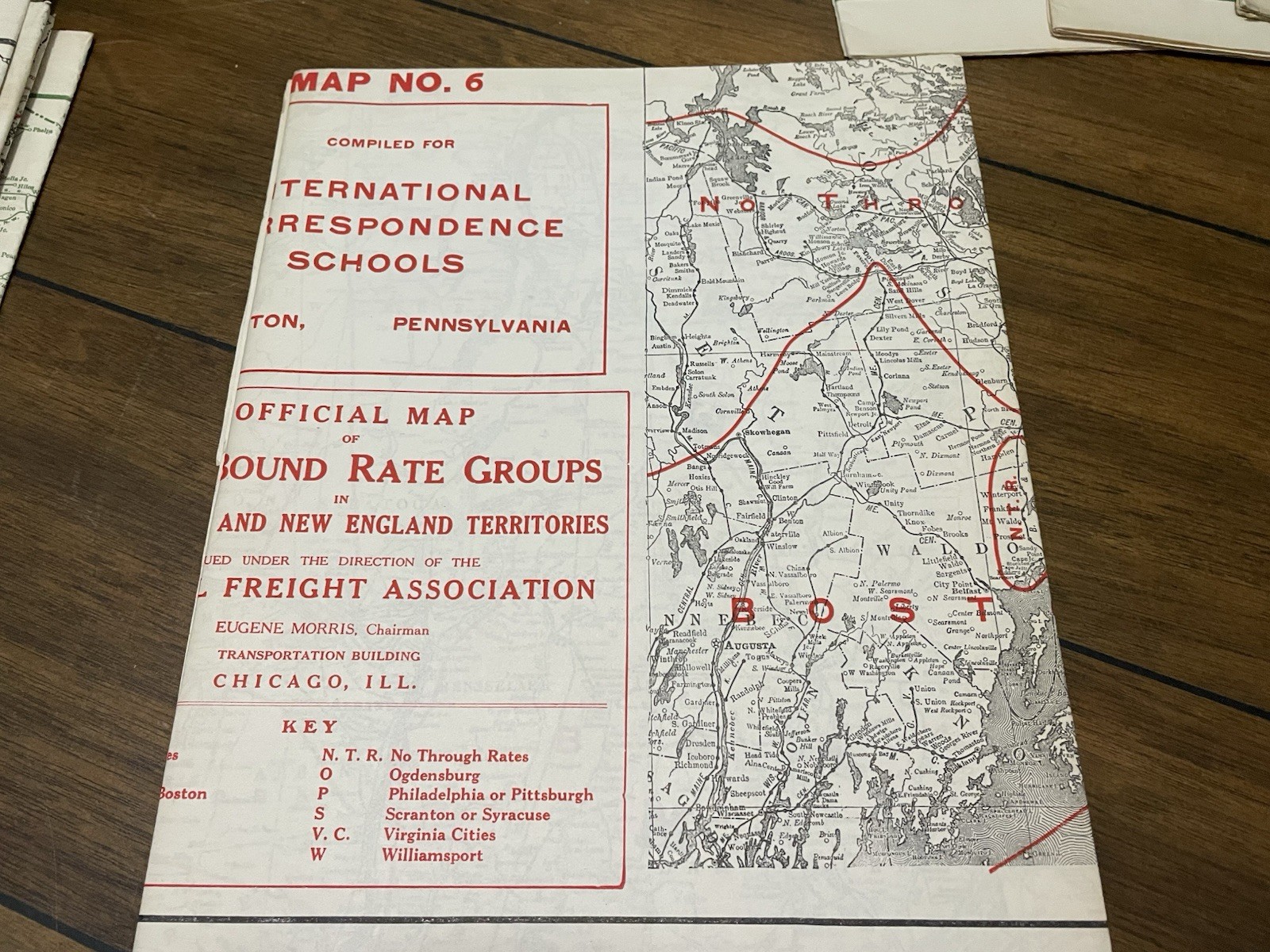 13 Antique Official Railroad Traffic Maps of the United States & Canada