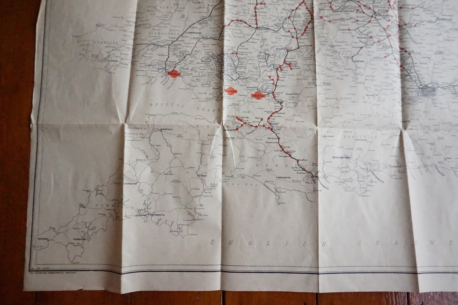 LMS London Midland Scottish Railway Map of England & Wales