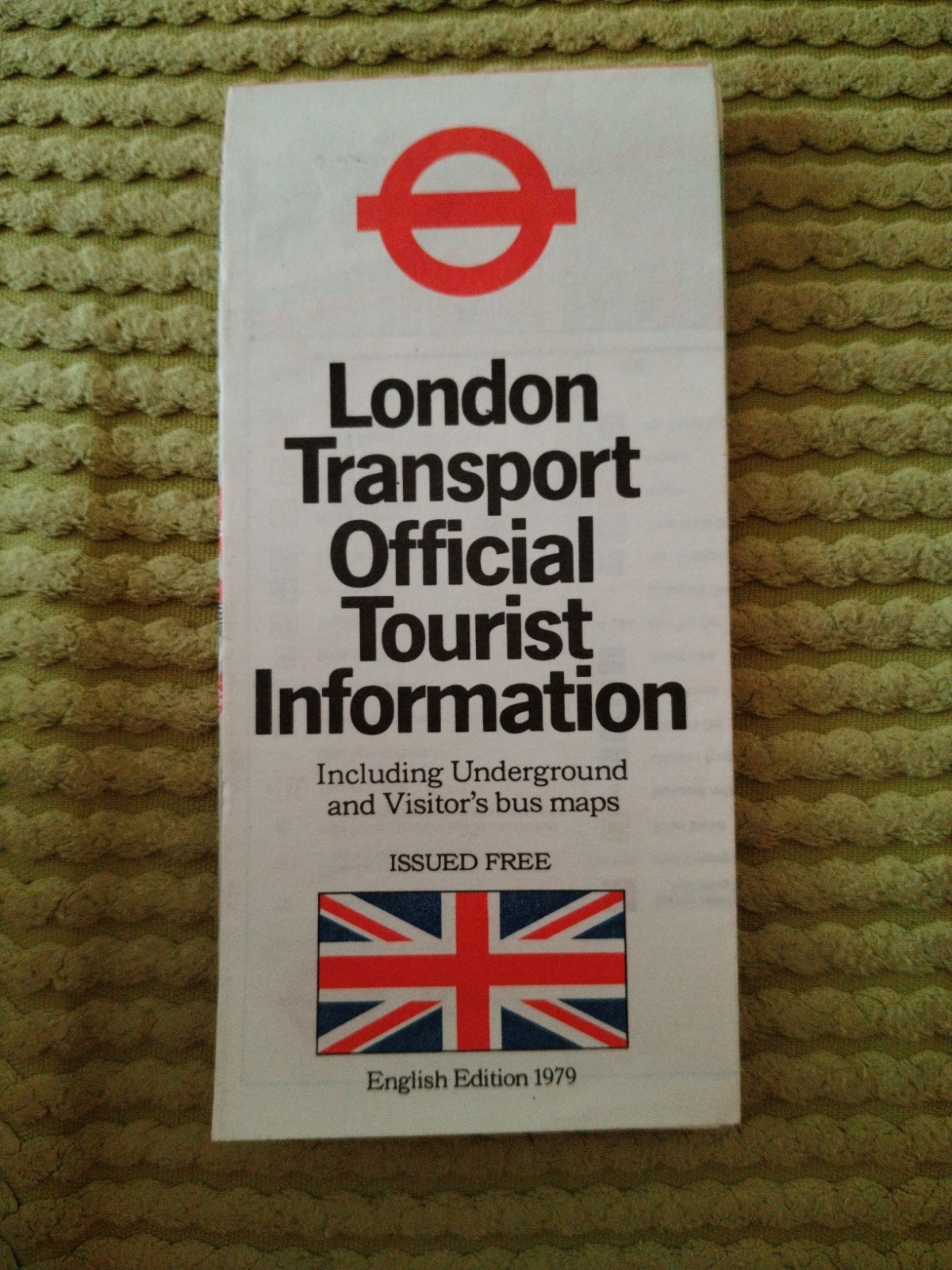 London Transport Official Tourist Information Map 1979