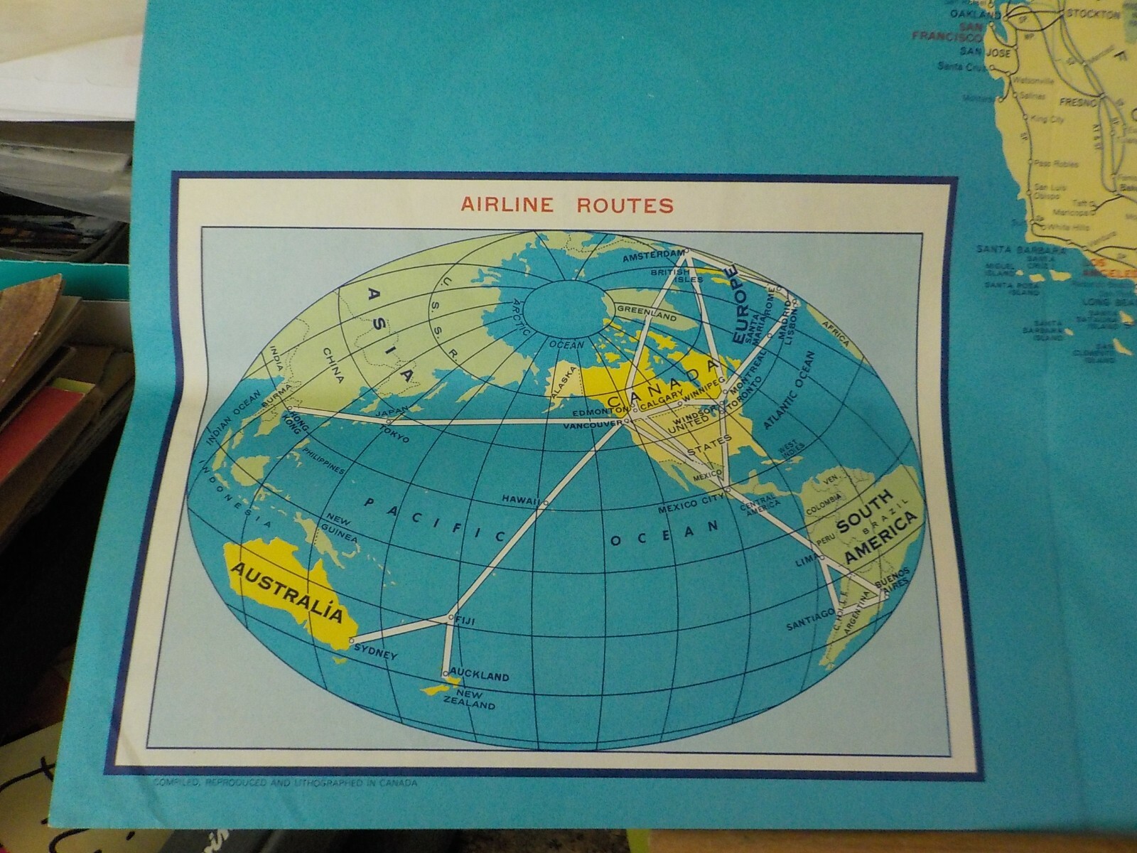 Map Canadian Pacific All Services Map 1967 Foldout Map