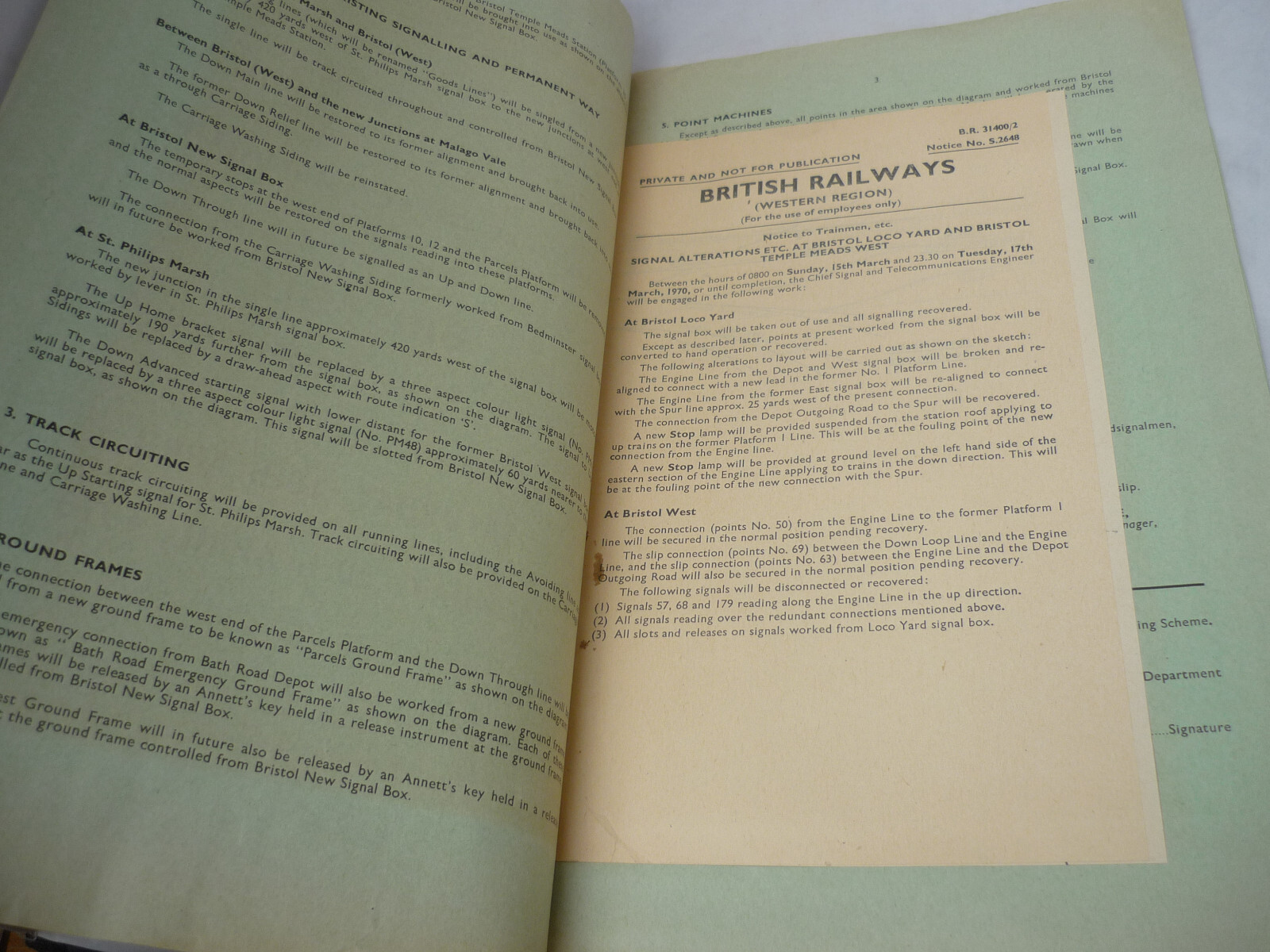 British Railways – Bristol – Multiple Aspect Signalling 1970 – Temple Meads Area
