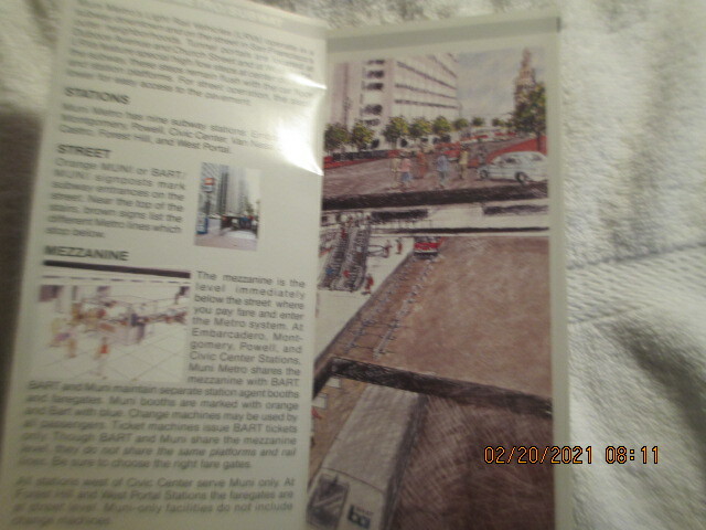 VINTAGE 1984 MUNICIPAL RAILWAY BUS LINES SAN FRANCISCO METRO CABLE CAR GUIDES