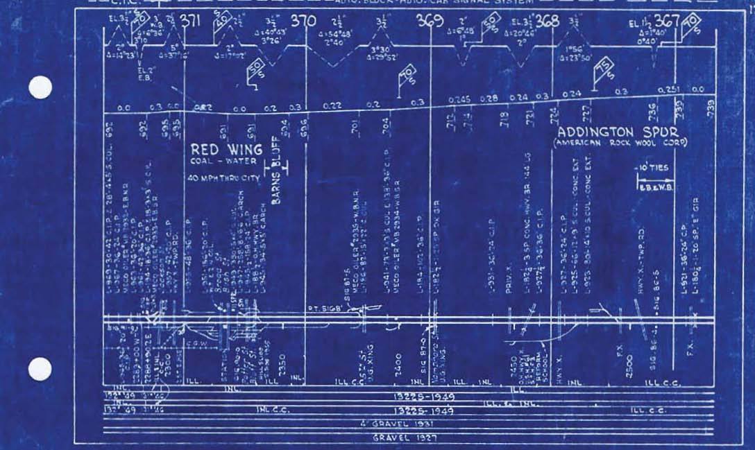 Milwaukee Road CMStP&P 1950 Chicago to Minneapolis Track Chart PDF Pages on DVD