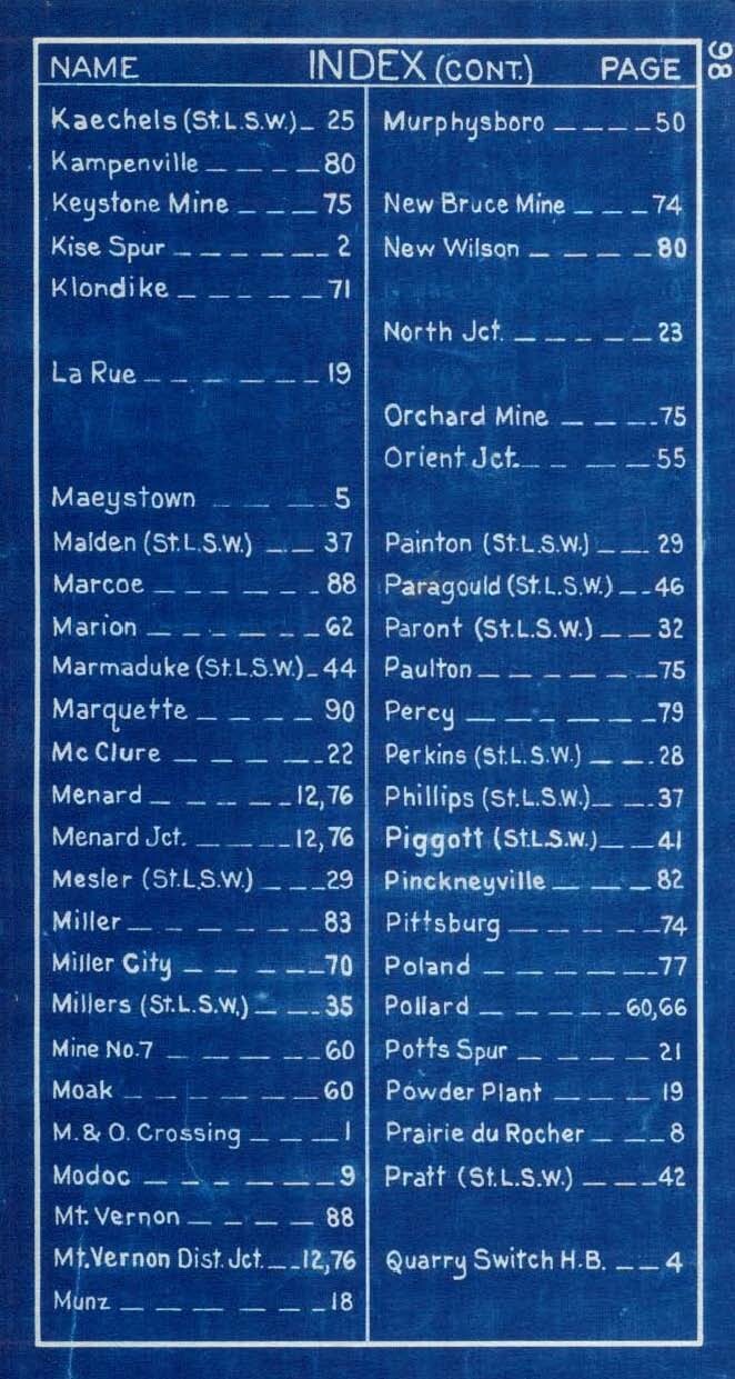 Missouri Pacific 1931 Illinois Division Condensed Track Profile PDF Pages on DVD