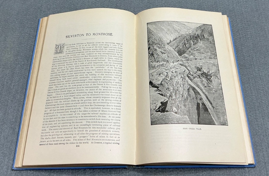 1899 DENVER RIO GRANDE RAILROAD COLORADO-CALIFORNIA WESTERN GUIDEBOOK w/RARE MAP