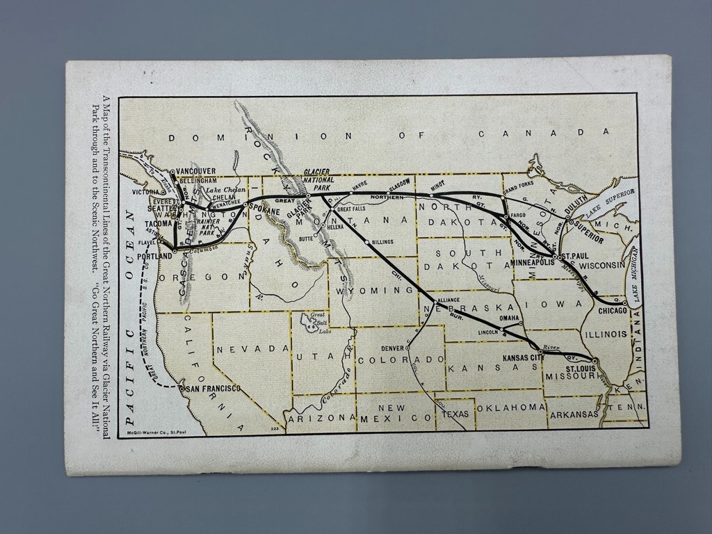 1910 GREAT NORTHERN RAILWAY Railroad WESTERN TRIPS Eastern People Advertising