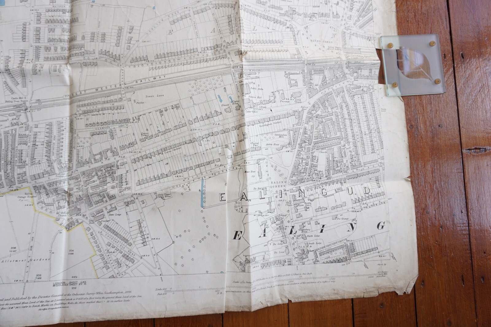 1894 Ealing Lindon Middlesex GWR OS Railway Map