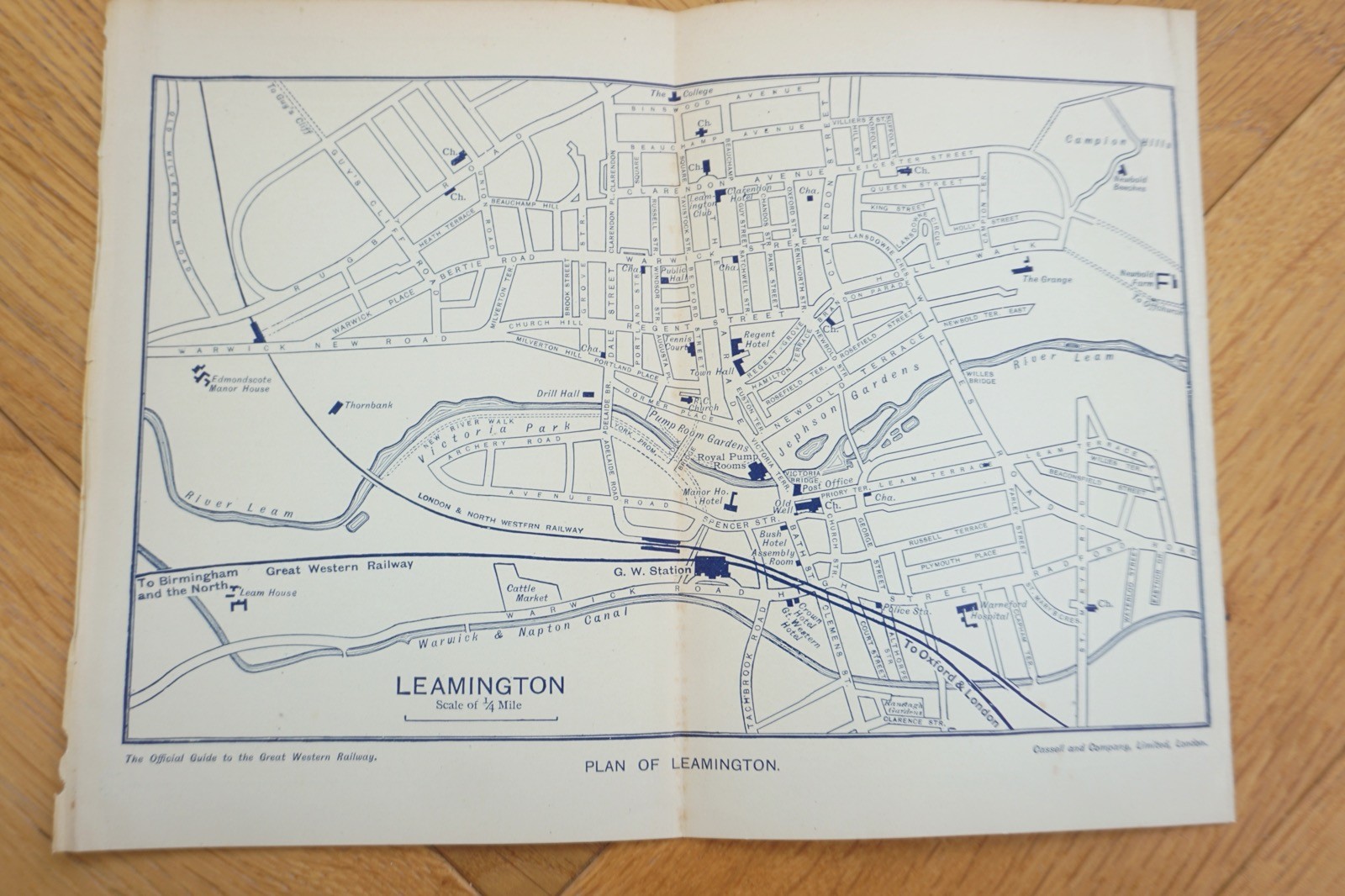 1909 GWR Leamington Original Railway Map