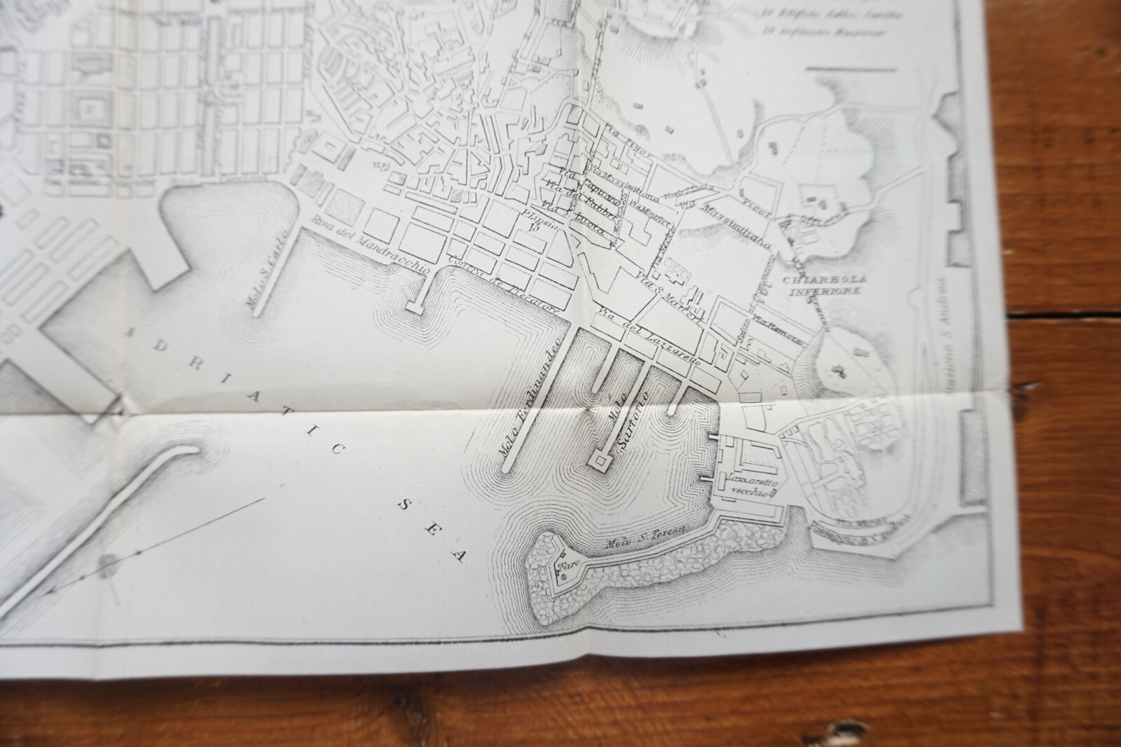 1899 Bradshaws Map of Trieste Italy Original Railway Map
