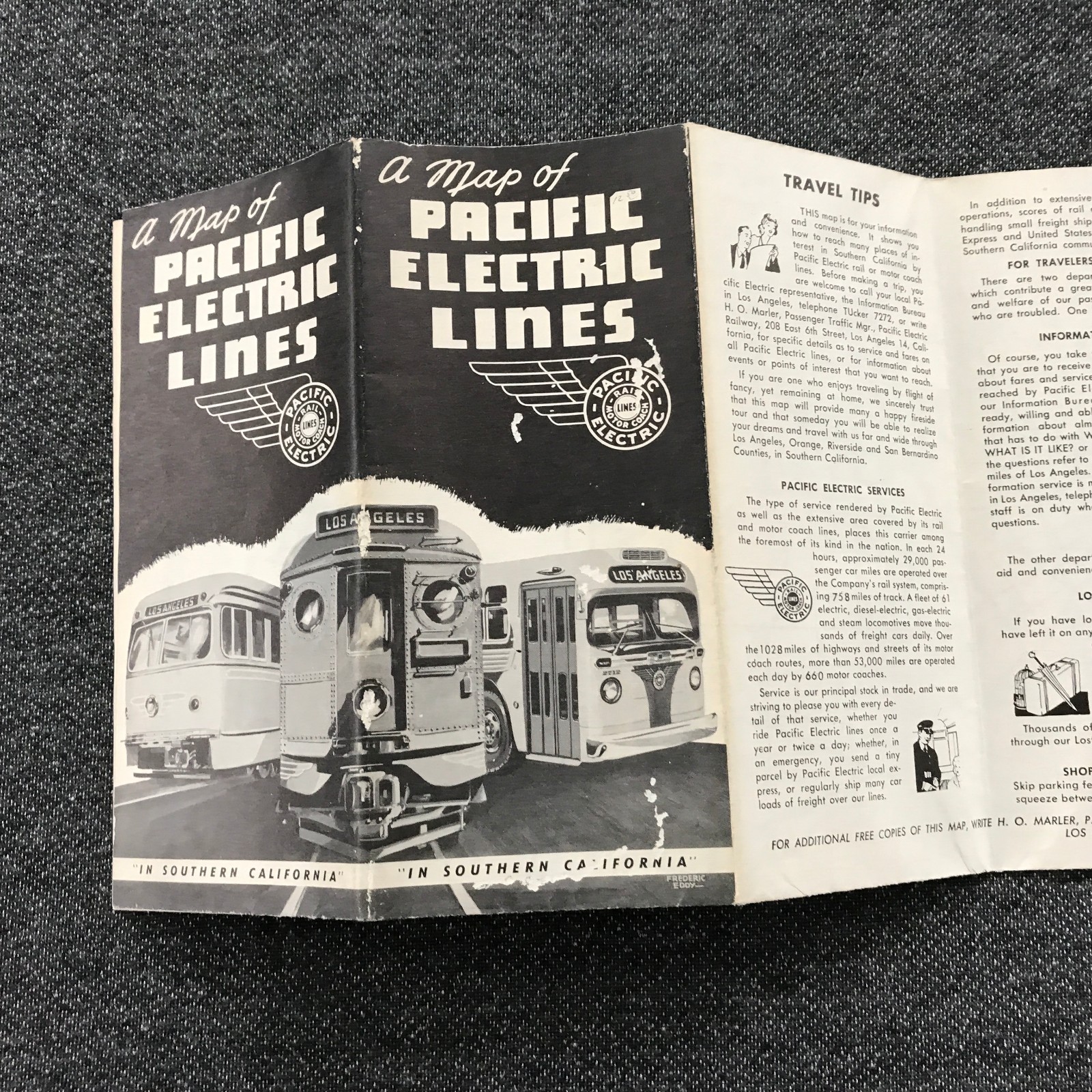 A Map Of Pacific Electric Lines In Southern California – 1952 – System Map