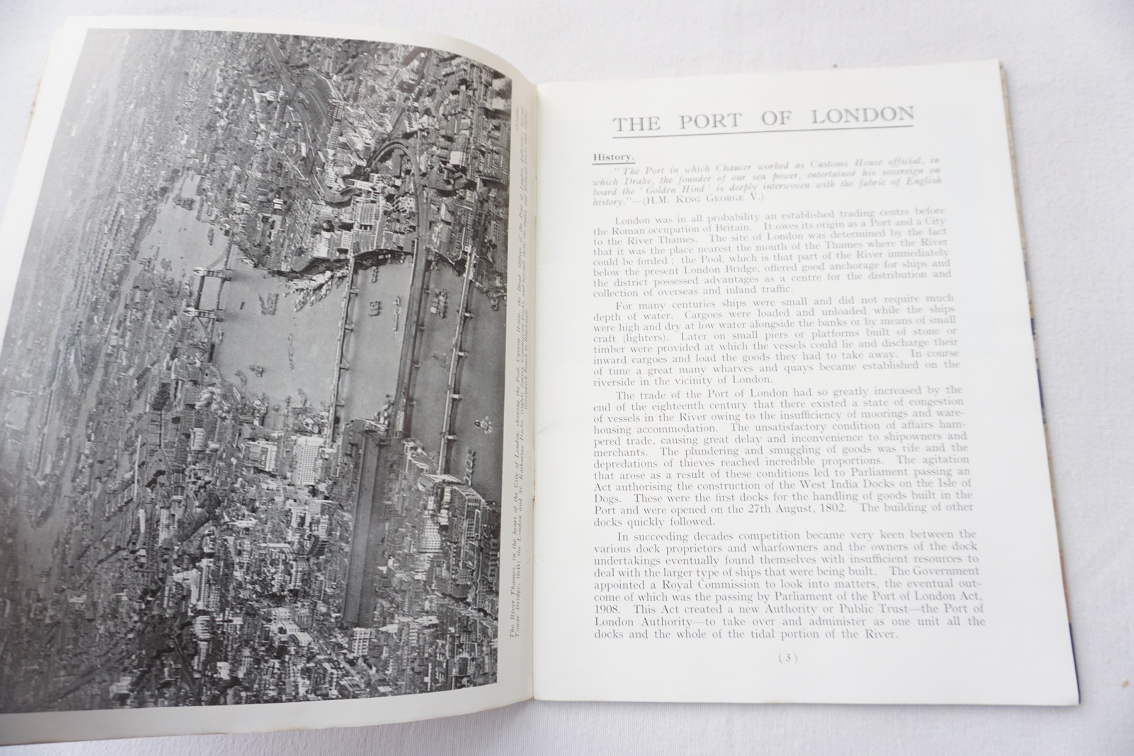 1936 Port of London Publicity Book & Map of Docks River Thames India Tilbury