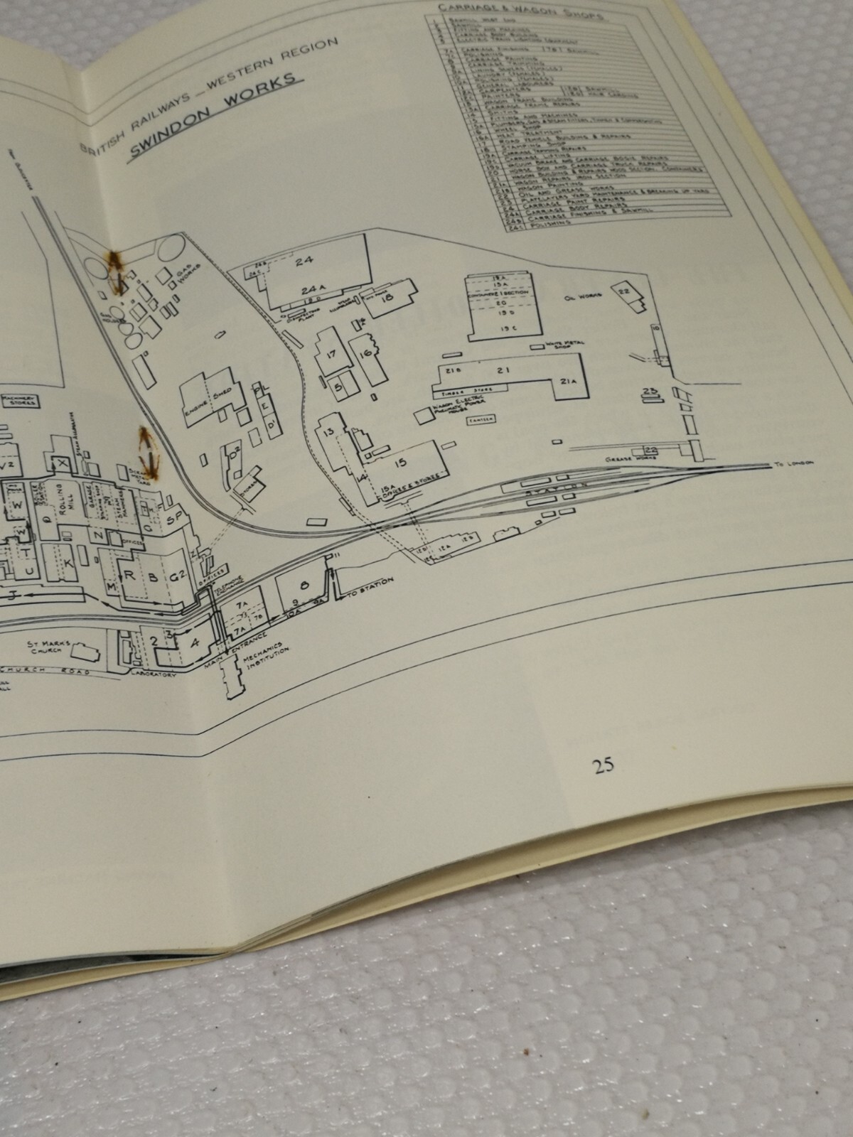 Swindon railway works western region guide book