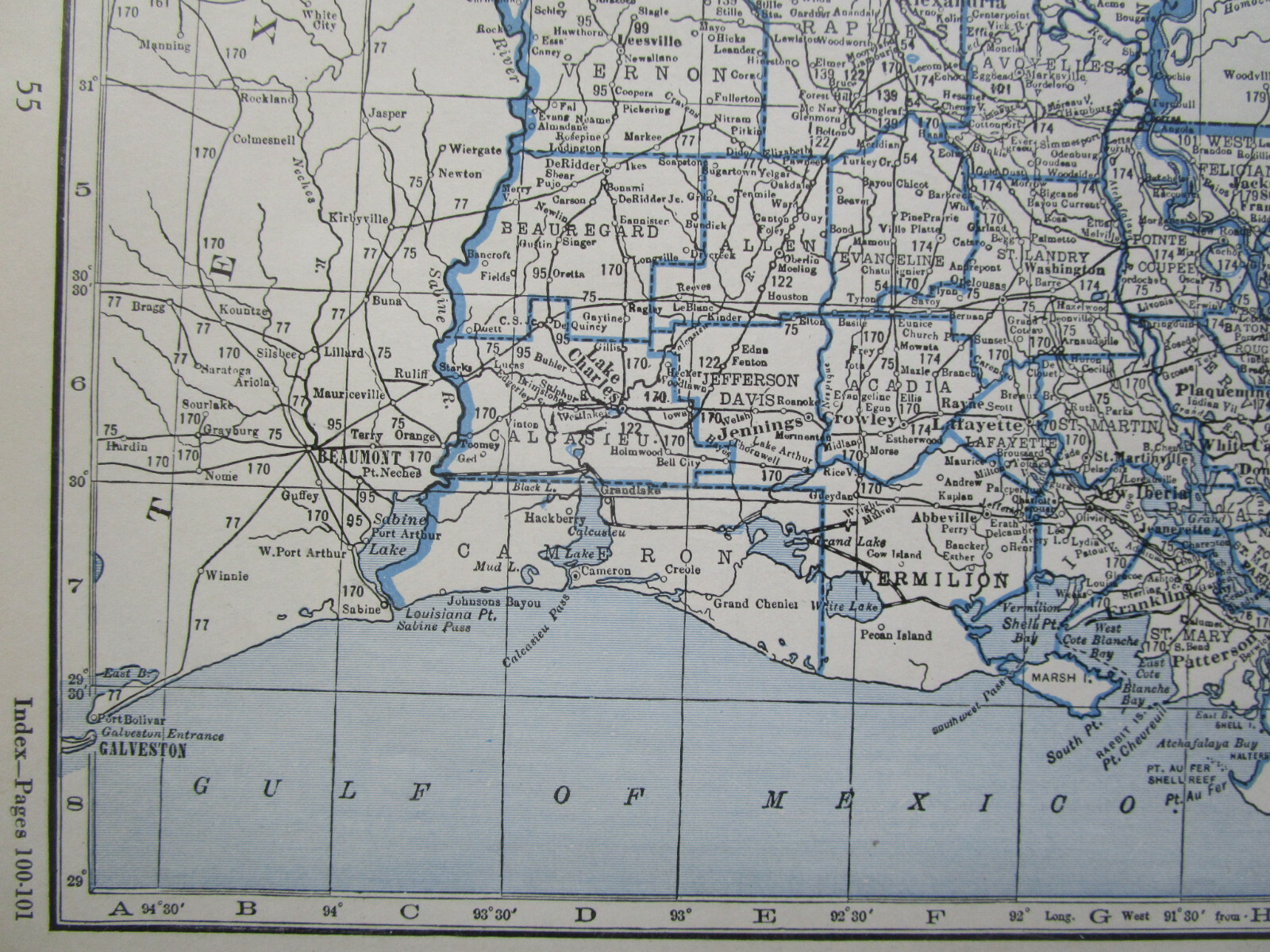 LA ME 1933 LOUISIANA RAILROAD Map GARYVILLE NORTHERN RR ~or~ MAINE. KNOX RR
