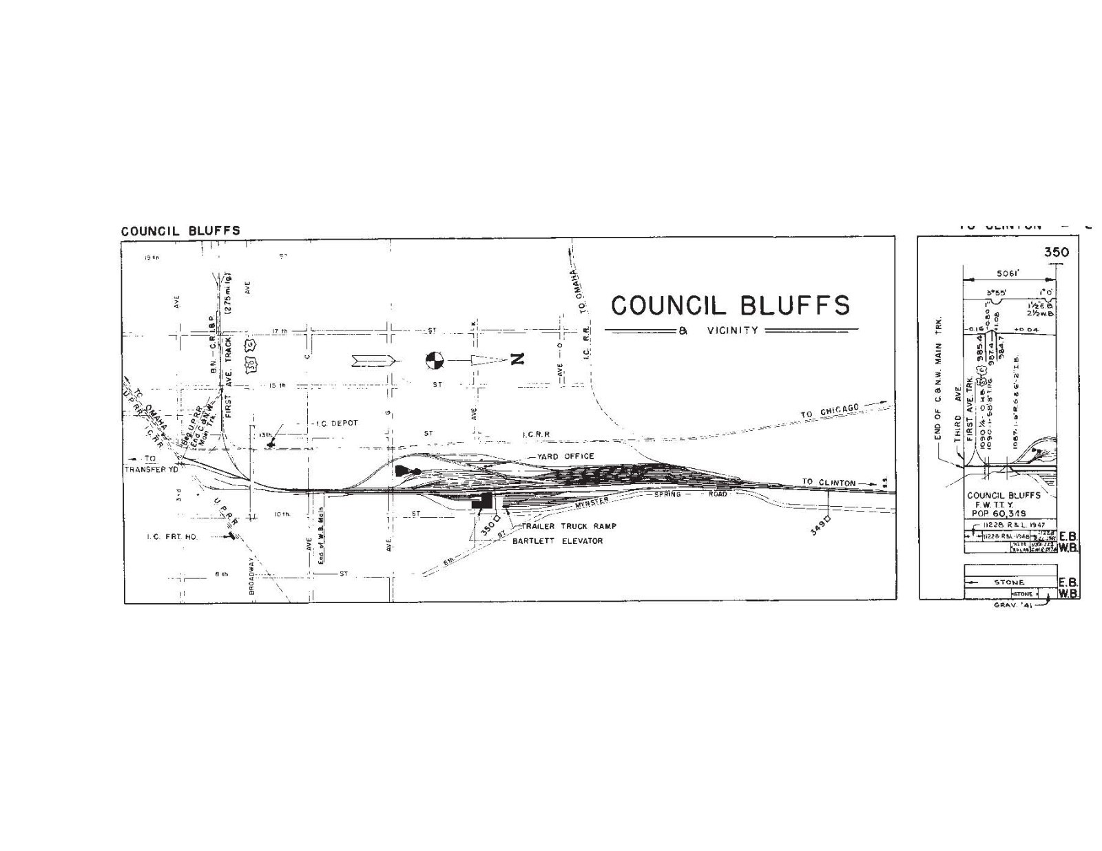 Chicago & Northwestern RR 1976 Iowa Division Track Chart PDF Pages on DVD