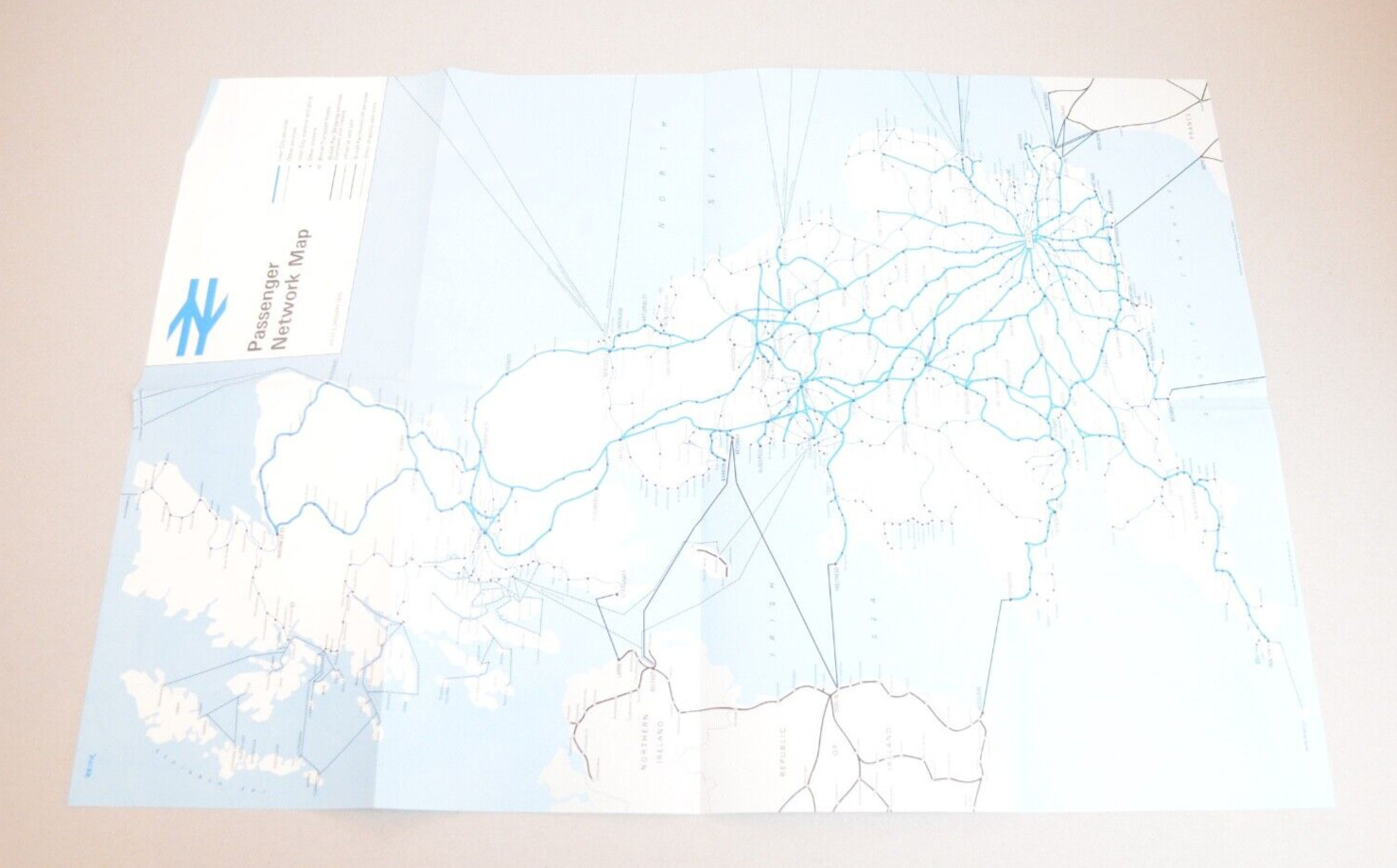 Railway Map British Rail Passenger Network 5th Janury 1970
