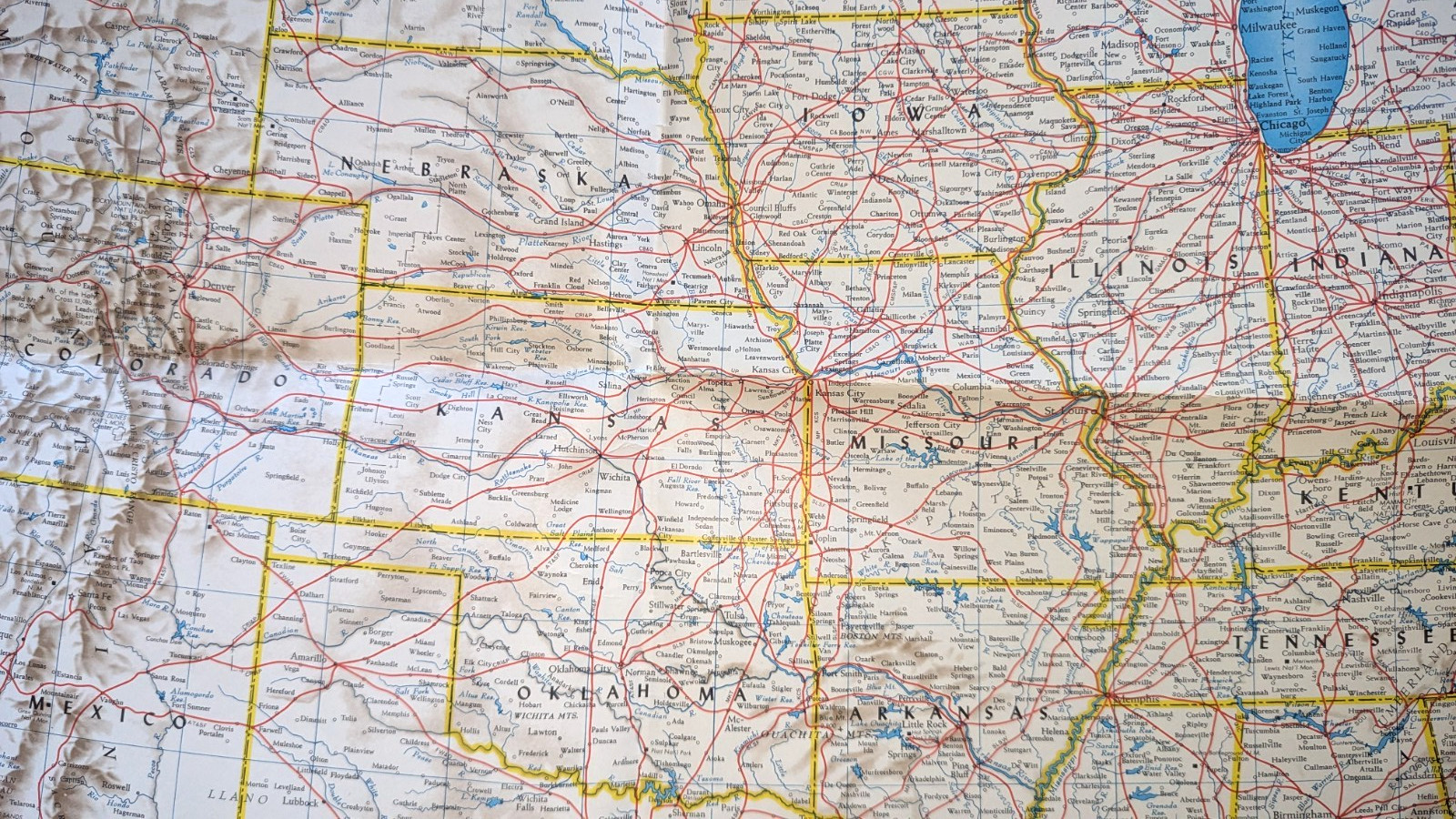 Vintage 1958-’66 No.950 Lionel Railroad Map-United States, Rand McNally, 37 x 52