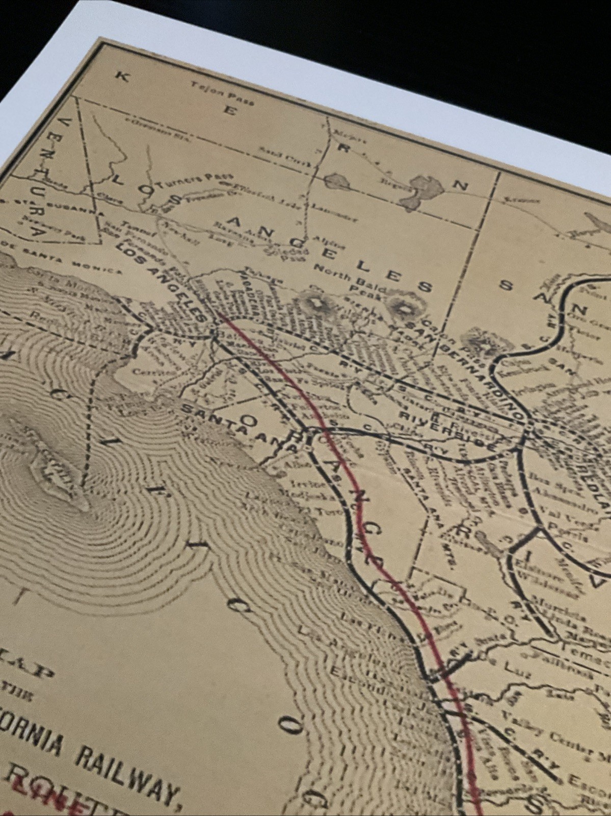 Southern California Railway Santa Fe Route Route Map
