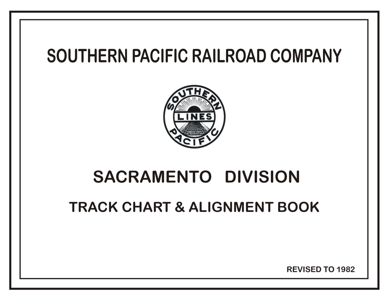 Southern Pacific RR 1982 Sacramento Division Track Chart PDF pages on DVD