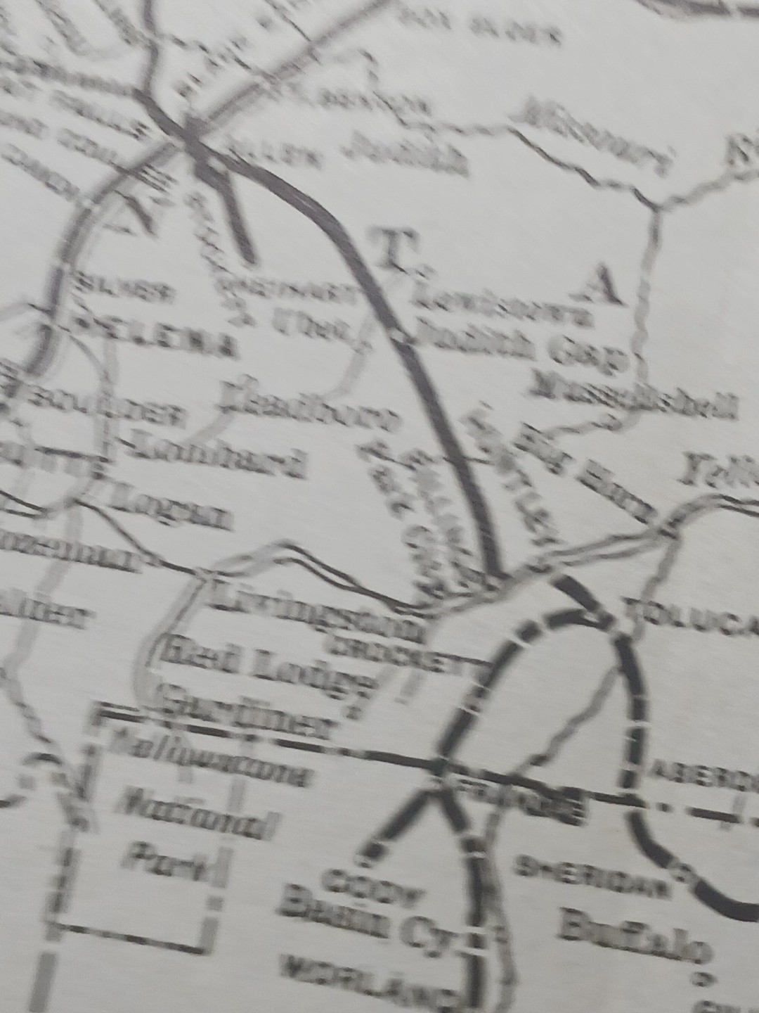 ~1910 Train Route Map GREAT NORTHERN Pacific RAILROAD SYSTEM All Lines 9″x12″