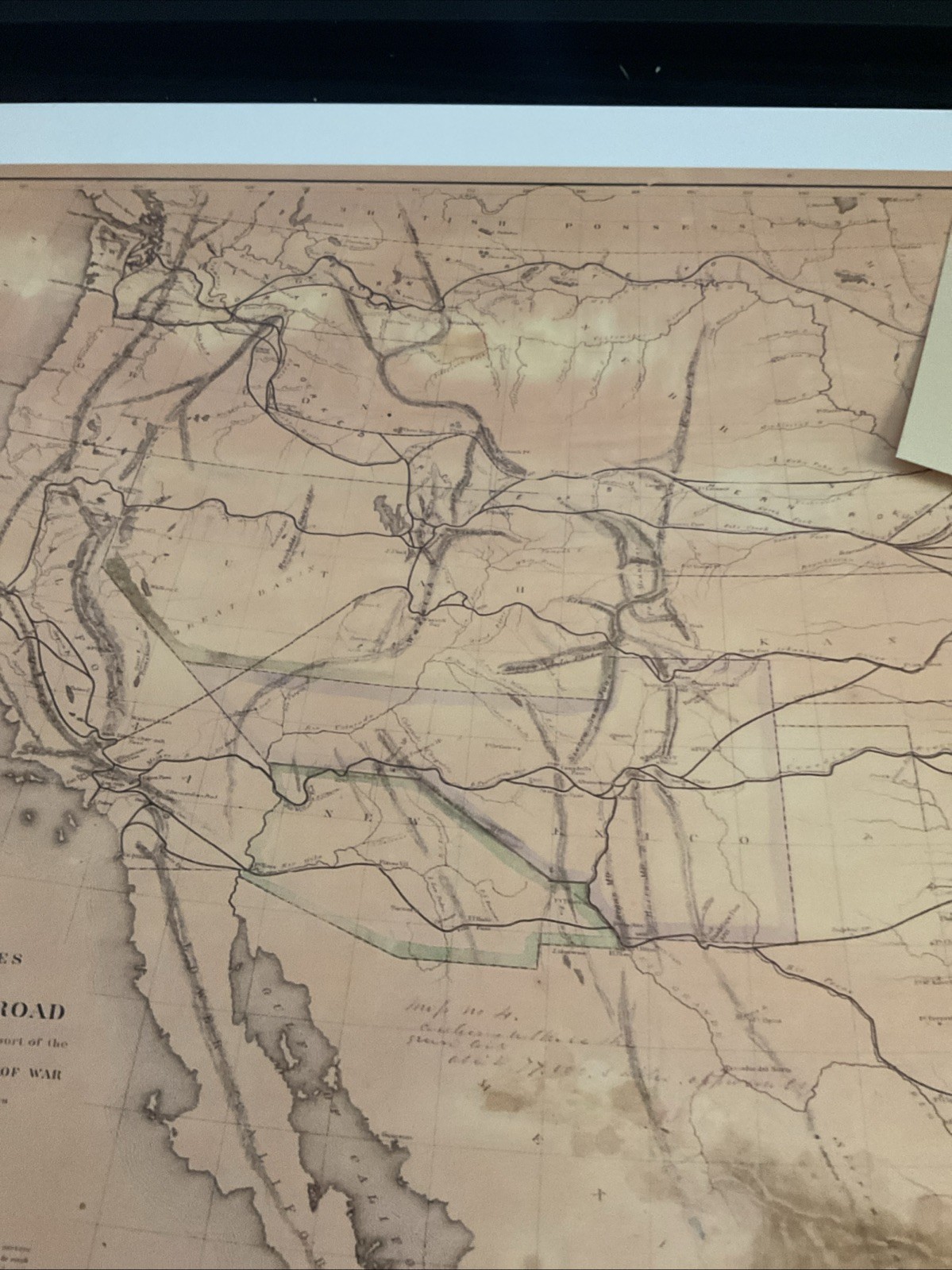 1855 pacific railroad survey Map Union Pacific Santa Fe Southern Pacific (copy)