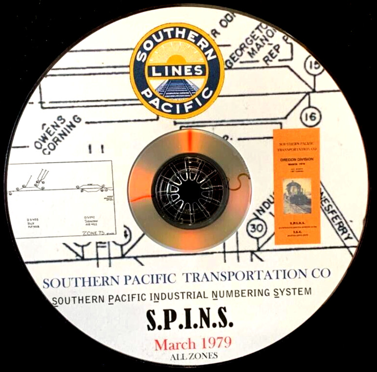 Southern Pacific RR 1979 Oregon Division SPINS ZONES 1 to 97 PDF pages on DVD