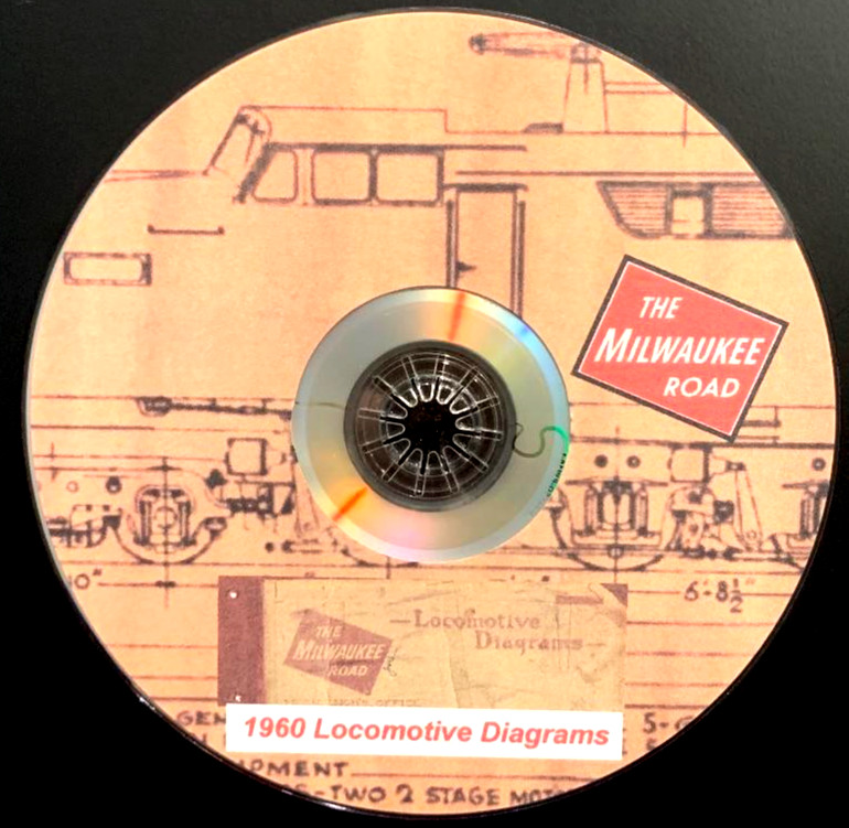 Milwaukee Road 1960 Electric and Diesel Diagrams & Data PDF Pages on DVD
