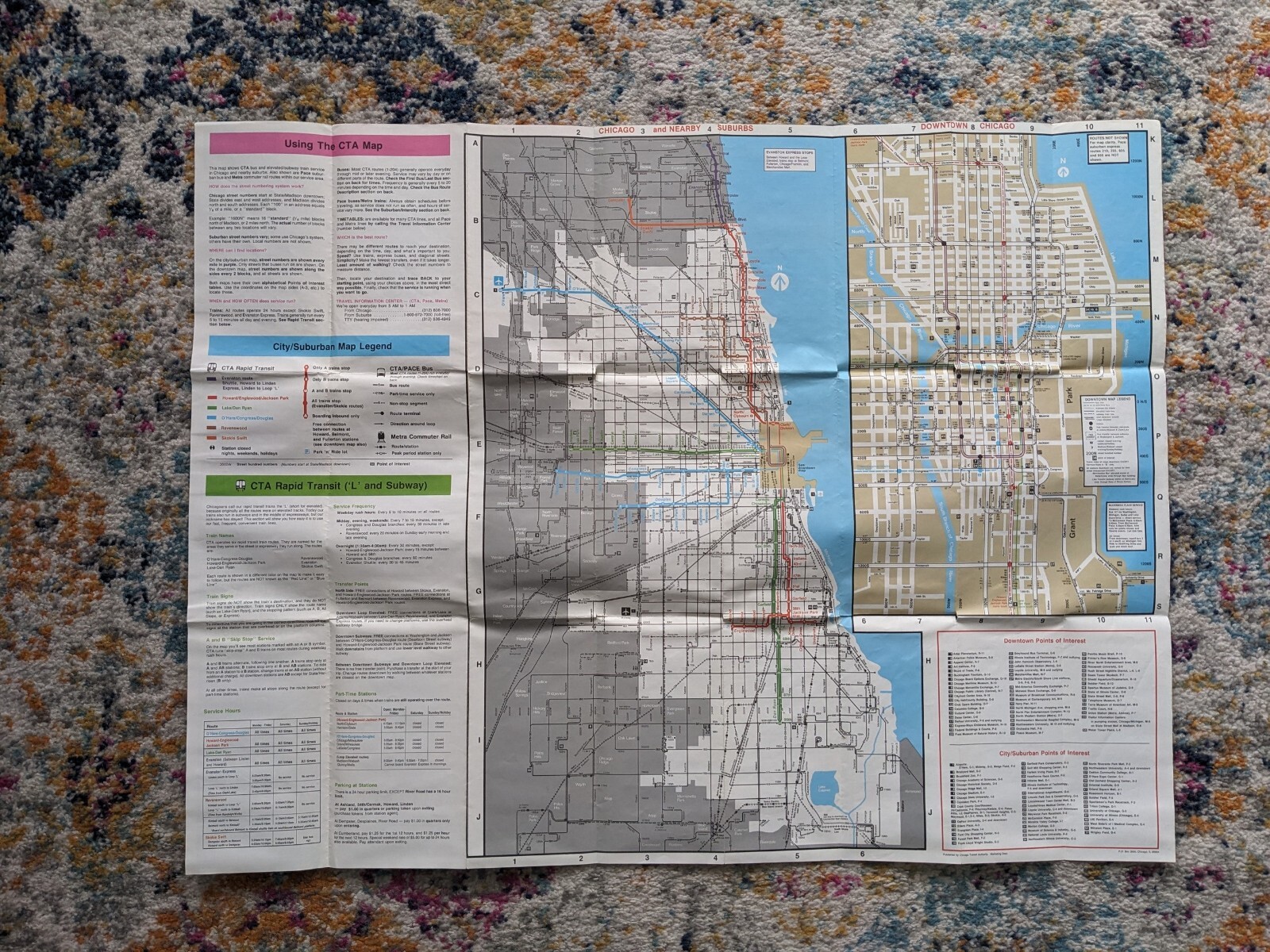 Chicago Transit Authority (CTA) System Map 3/1991