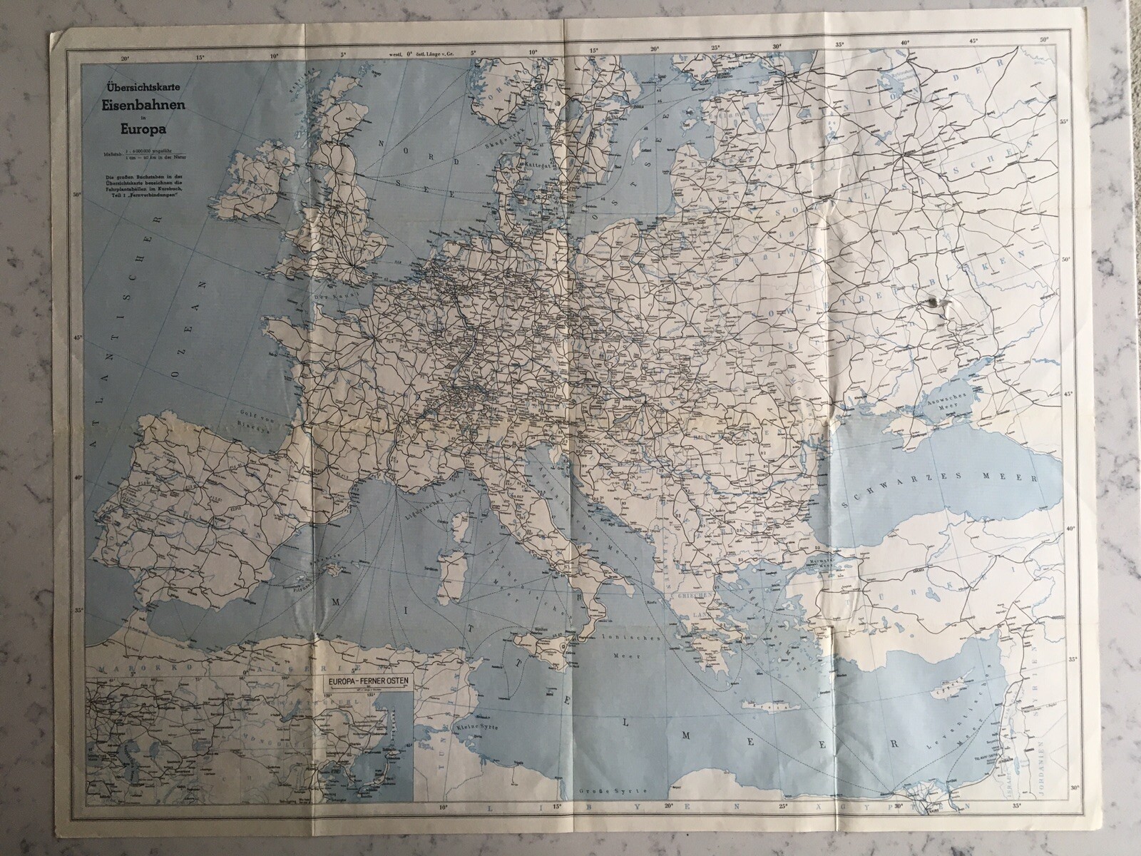 VINTAGE BAD NEUENAHR GERMANY EUROPEAN RAILROAD MAP TEX-SCHMELZ TRAUBENZUCKER
