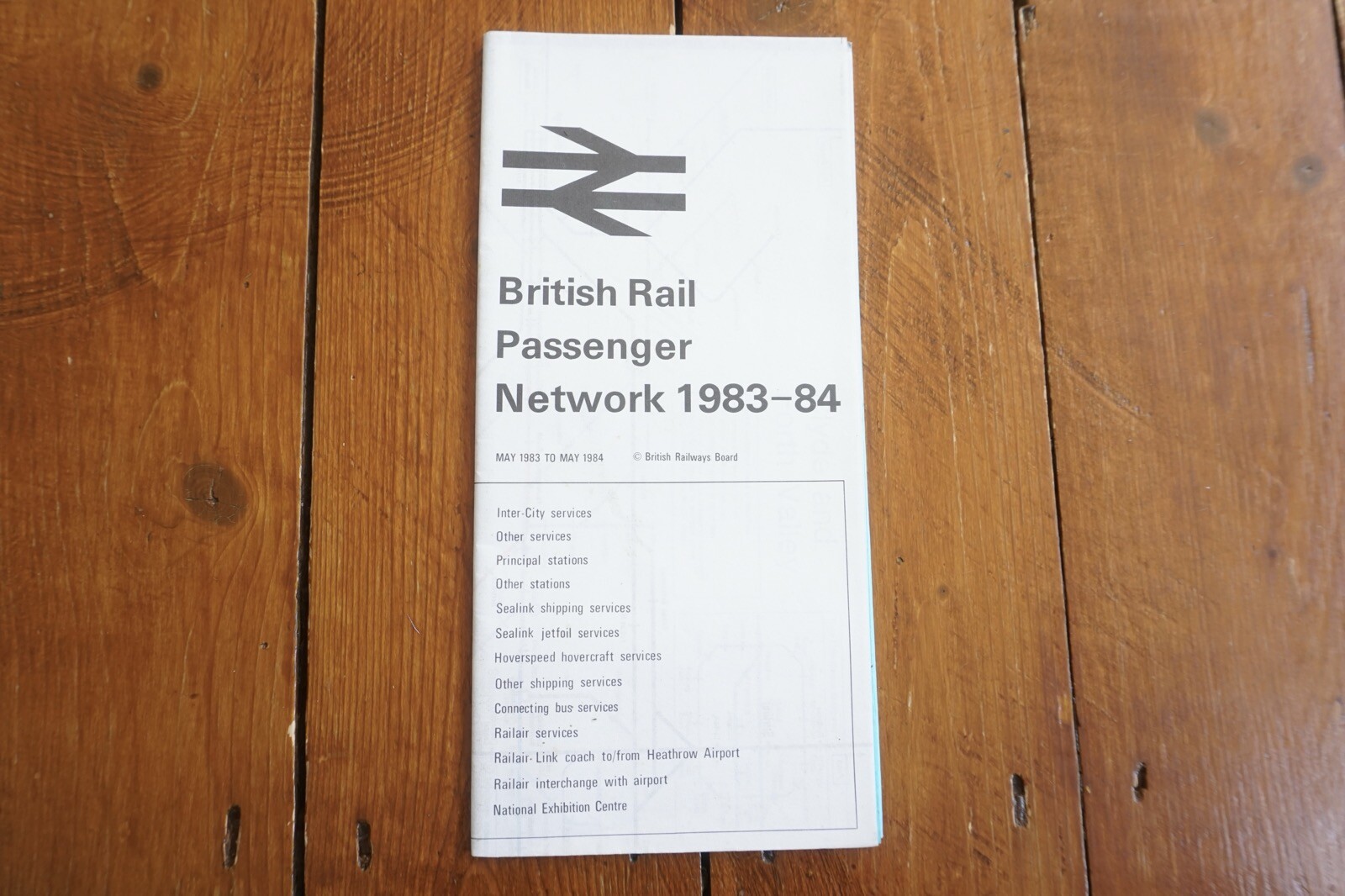 1983 1984 British Rail Passenger Network Railway Map