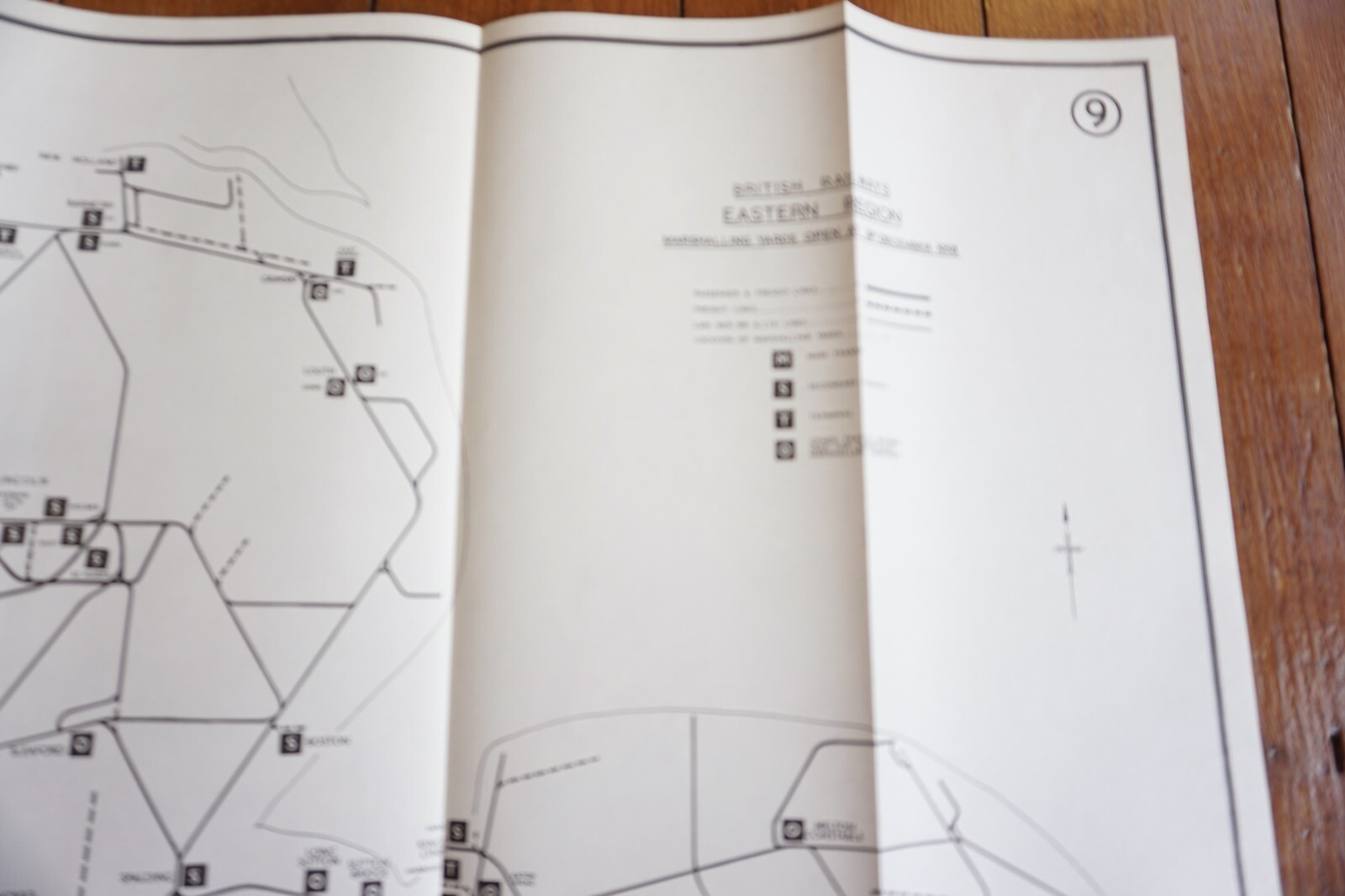 1958 Marshalling Yards Open at 1958 Eastern Region Railway Map