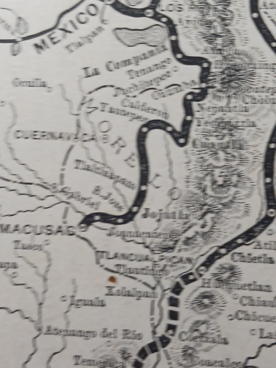 ~1896 Antique Railroad Map INTEROCEANIC RAILWAY OF MEXICO Irolo Jalapa Atila